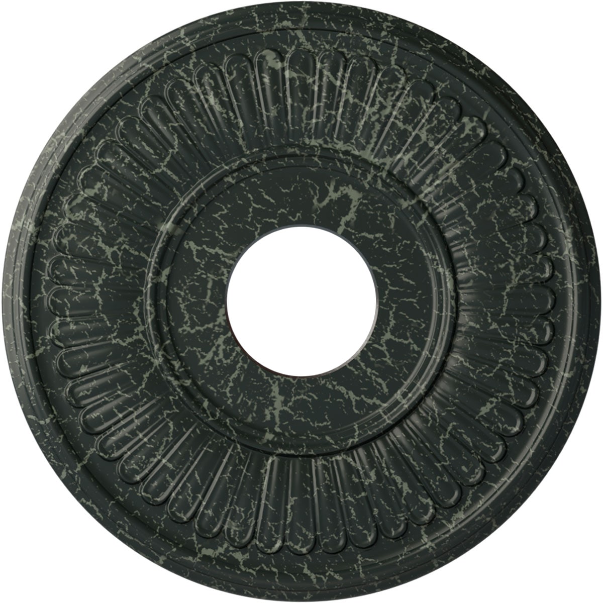 Ekena Millwork CM15BEPTC Berkshire 15.75-in W x 15.75-in L Painted Turtle Crackle Polyurethane Whole Ceiling Medallion