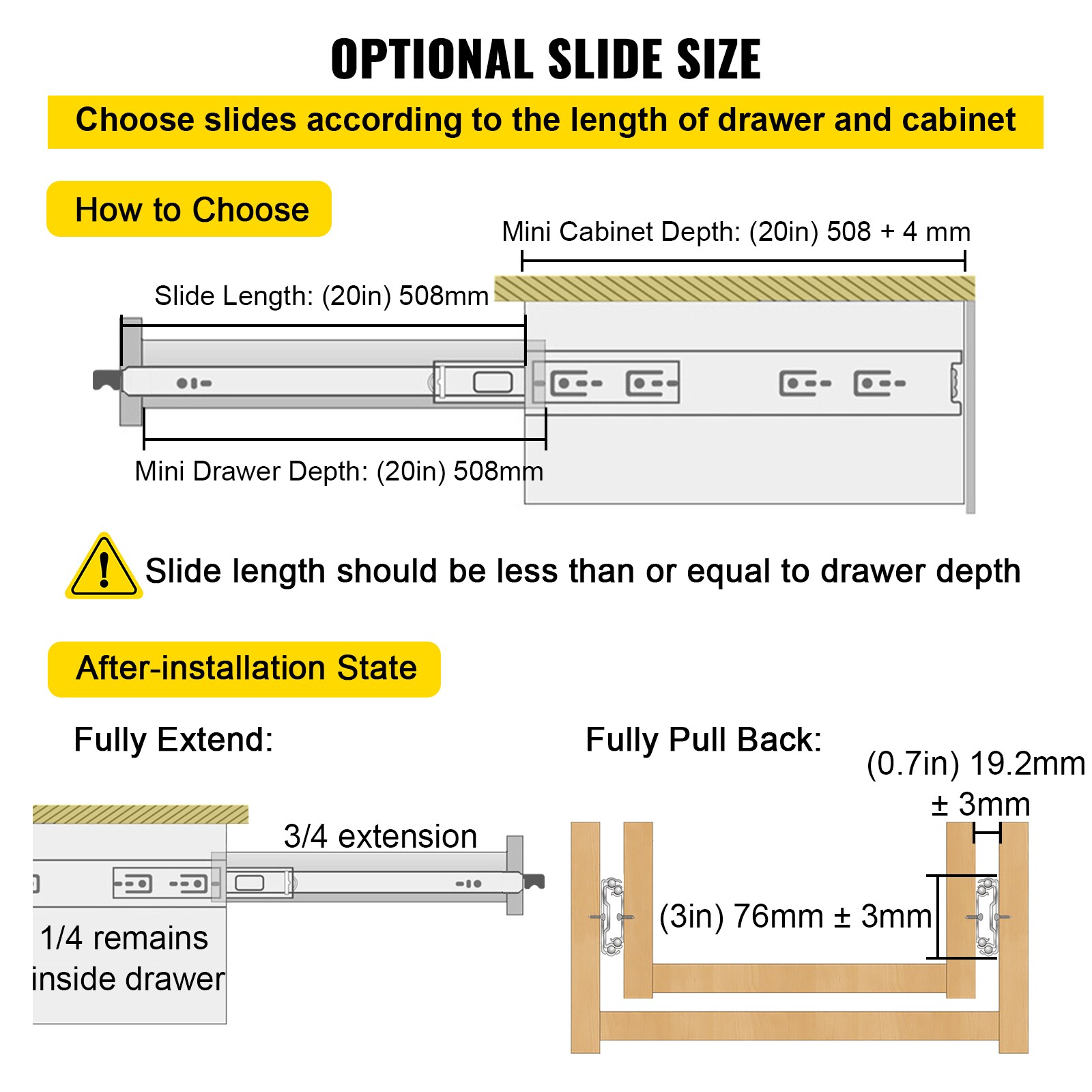 VEVOR SDSSSCTD20500XJF3V0 Drawer-Slides - View #5