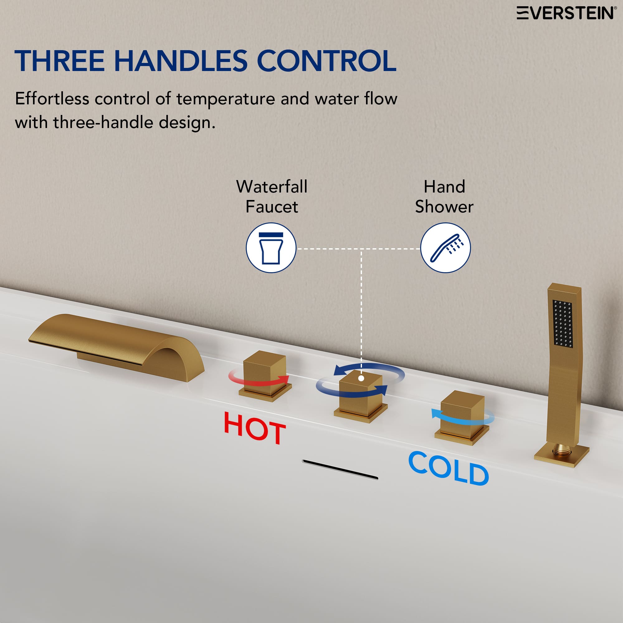 EVERSTEIN SFS-1159-GD Roman-Tub-Faucets - View #5