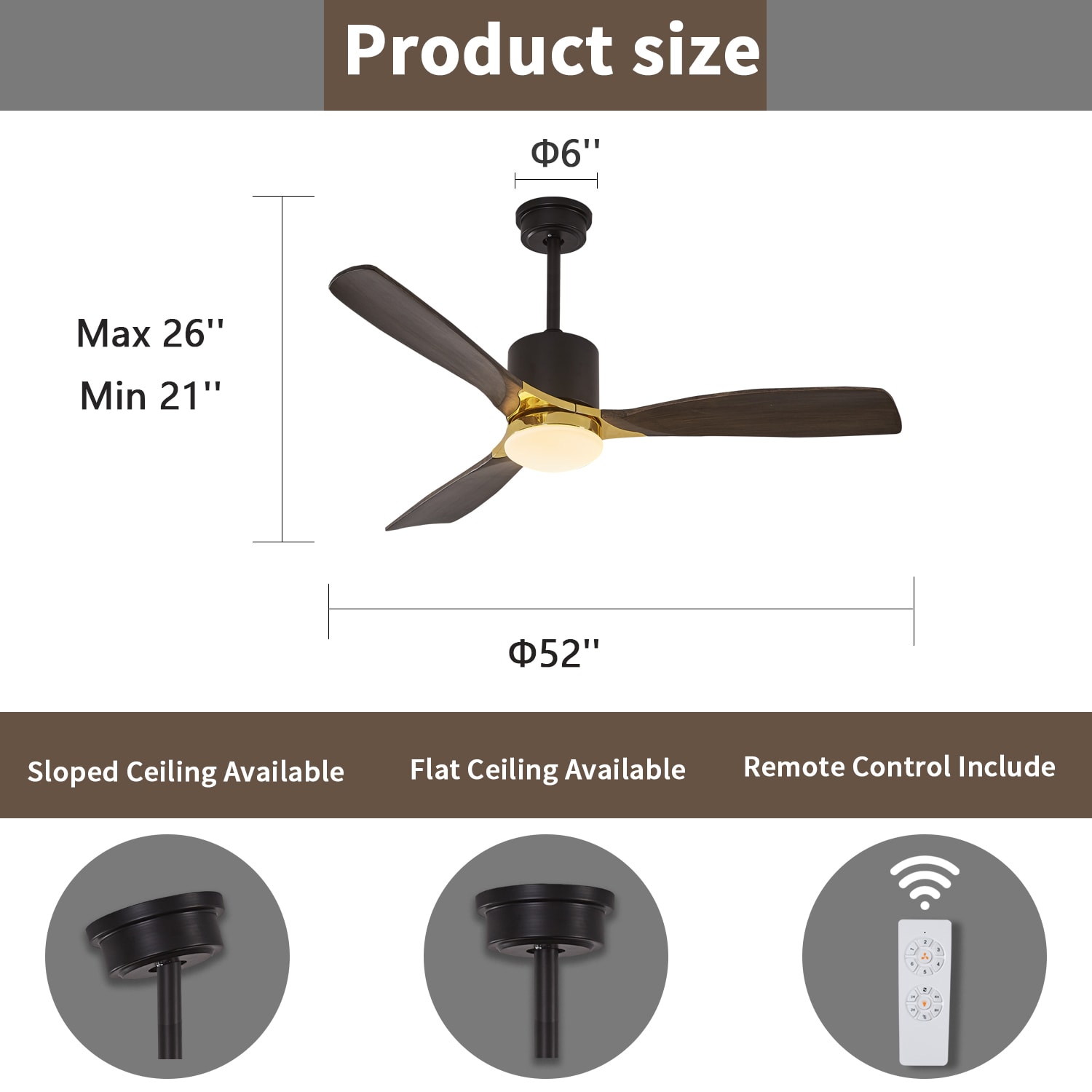 Forclover ALHH-5203CF Ceiling-Fans - View #3