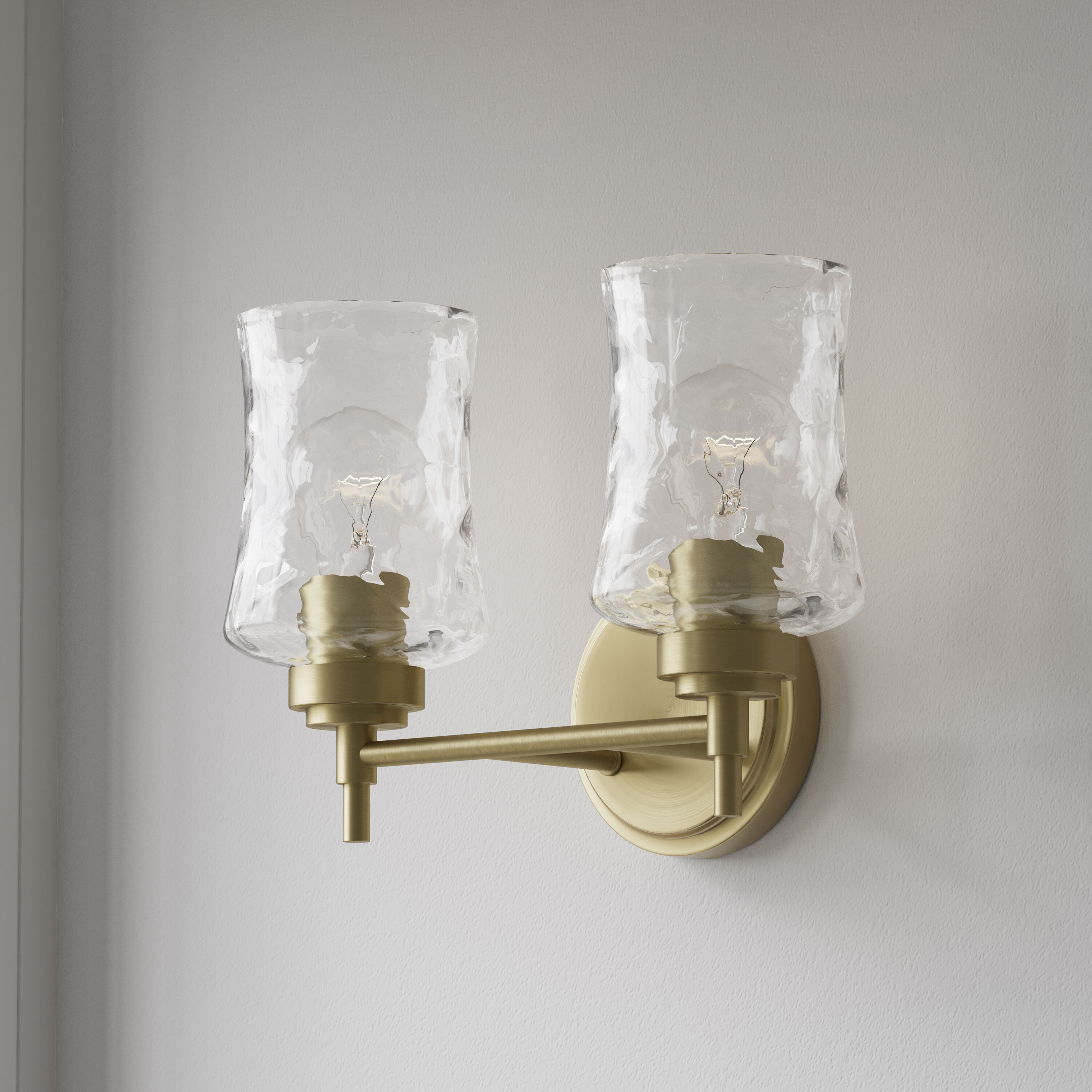 Millennium Lighting Clarvyn 12.75-in 2 Light Brushed Brass Transitional Bathroom Vanity light
