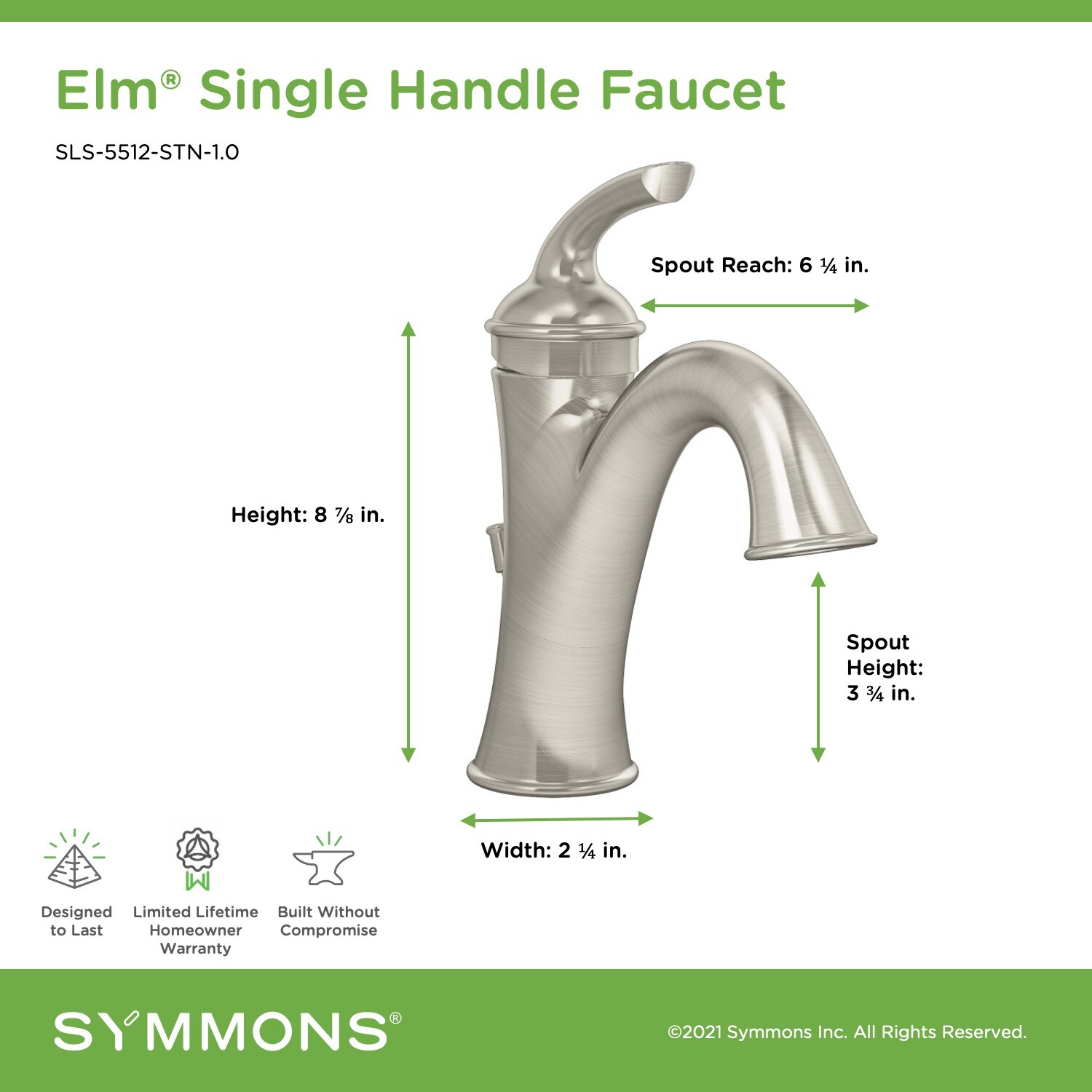 Symmons SLS-5512-STN-1.0 Lavatory-Faucets - View #2