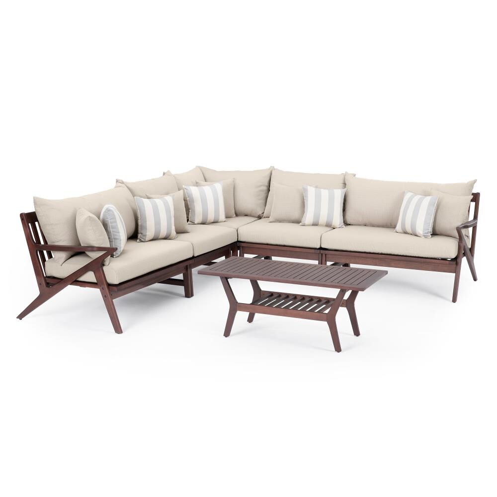 RST Brands OP-AWSS6-VGHN-SLT-K Vaughn 6-Piece Patio Conversation Set with Gray Sunsharp Cushions