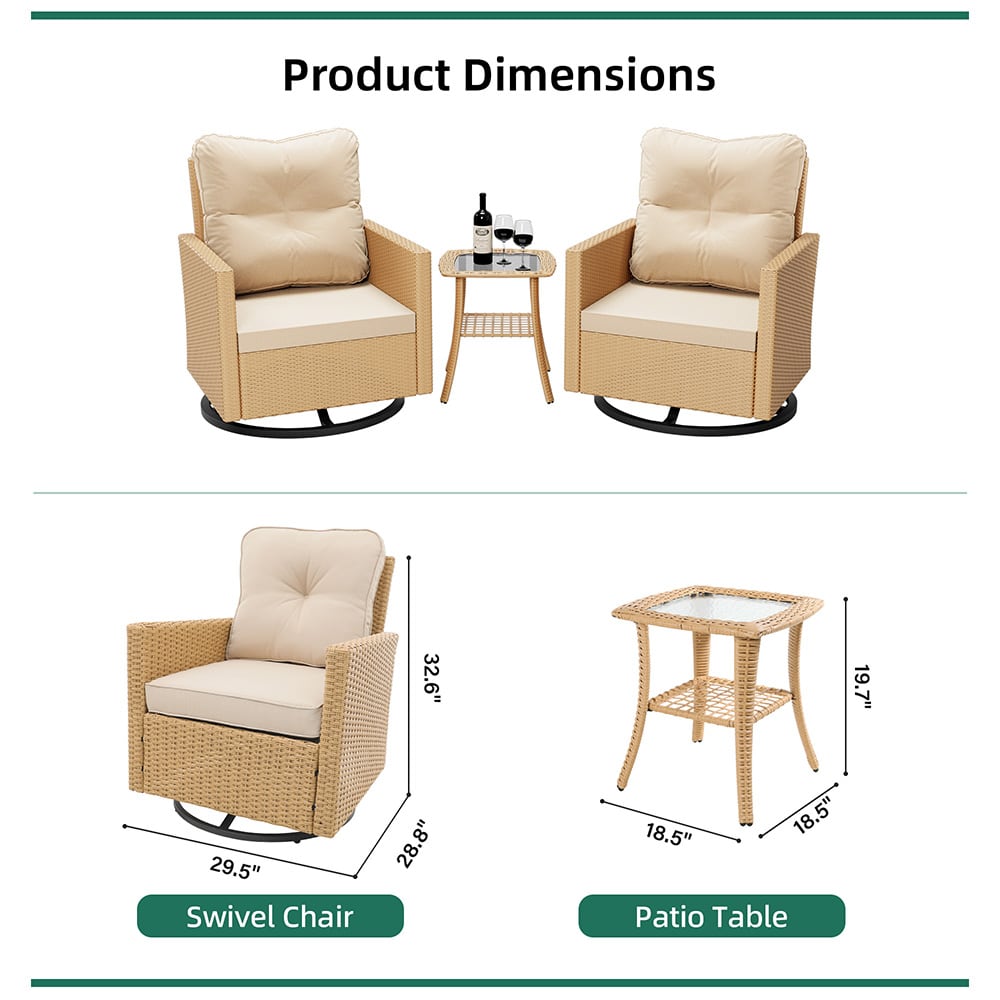 UPHA Y11BE-CJ2-BE Patio-Chairs - View #3