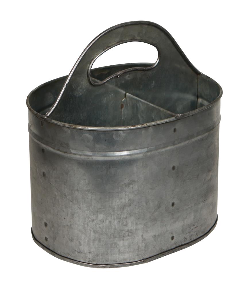 Cheung's 4975 Trays and Caddies 7.25-in x 7.25-in Gray 4 Divided Oval Serving Caddy