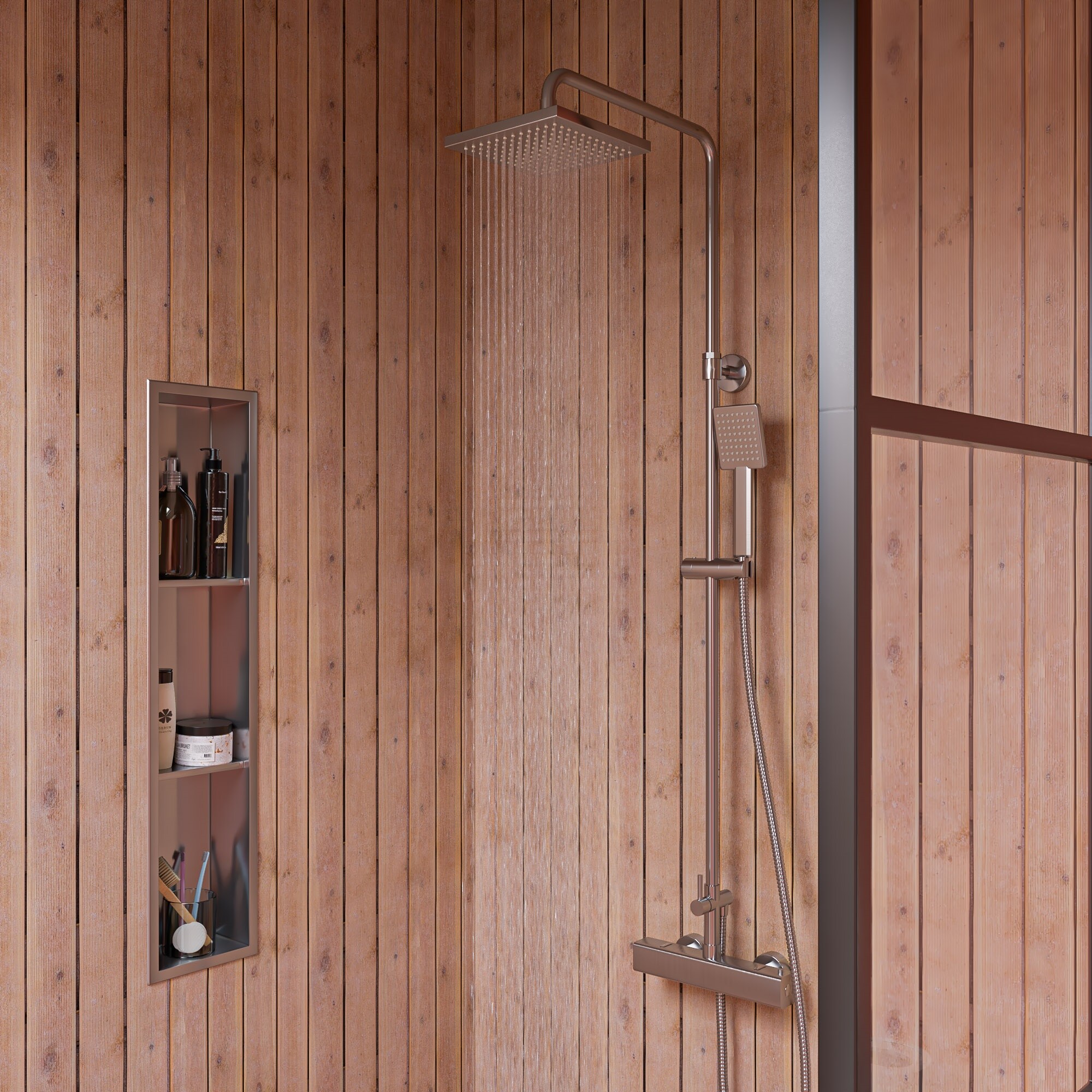 ALFI AB2862-BN Showerhead-Bar-Panels - View #2