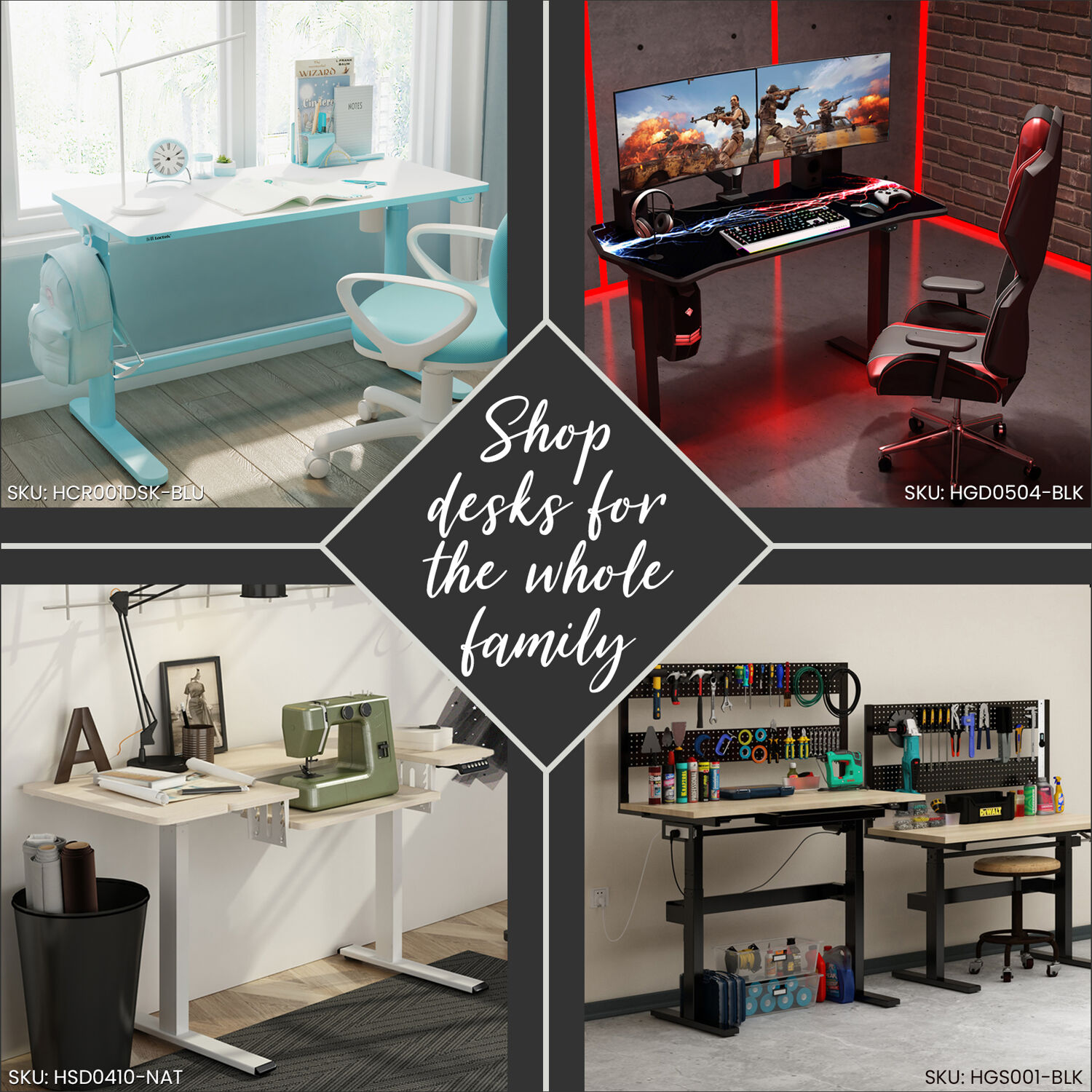 Hanover HSD0422-BLK desks - View #5