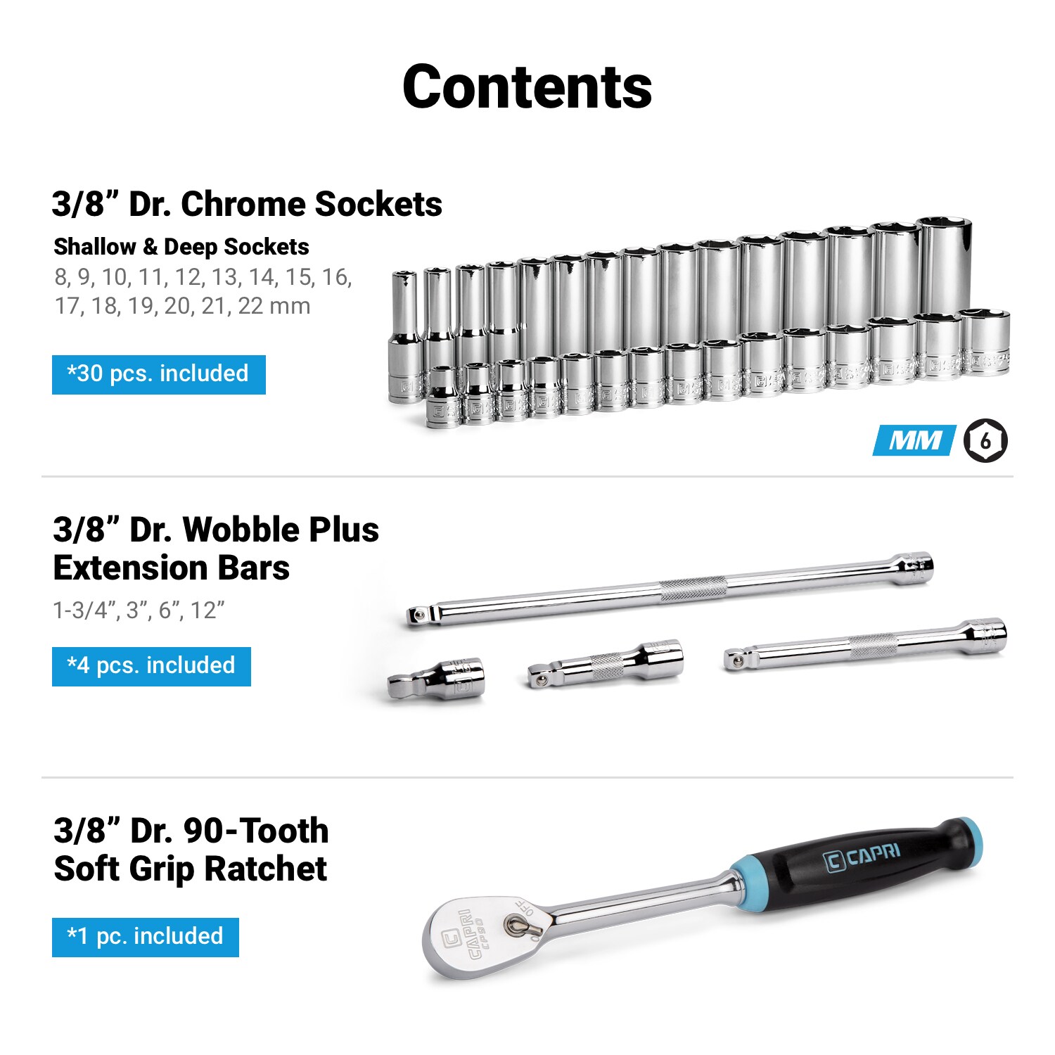 Capri Tools CP12320-35M-SET Socket-Sets - View #5