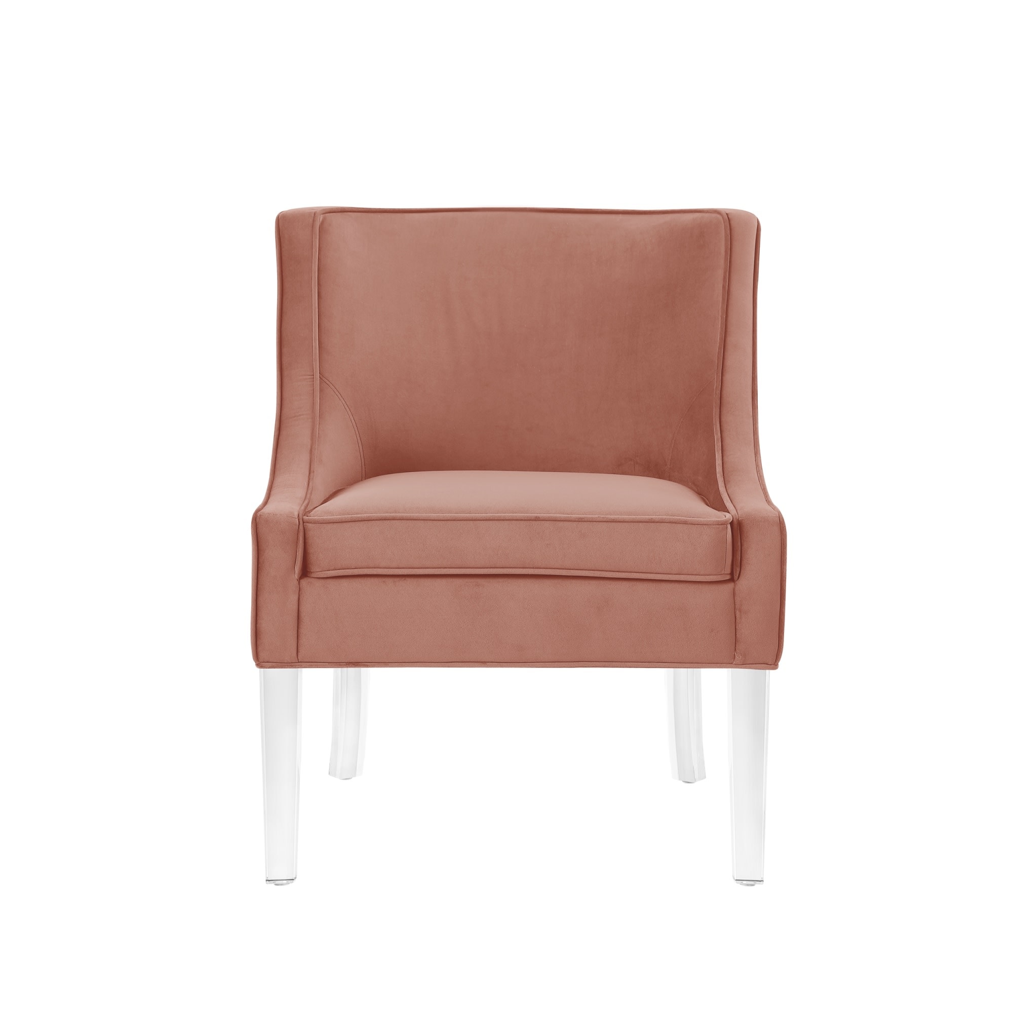 Nicole Miller NAC111-02BH-LS Terrance Modern Blush Velvet Accent Chair