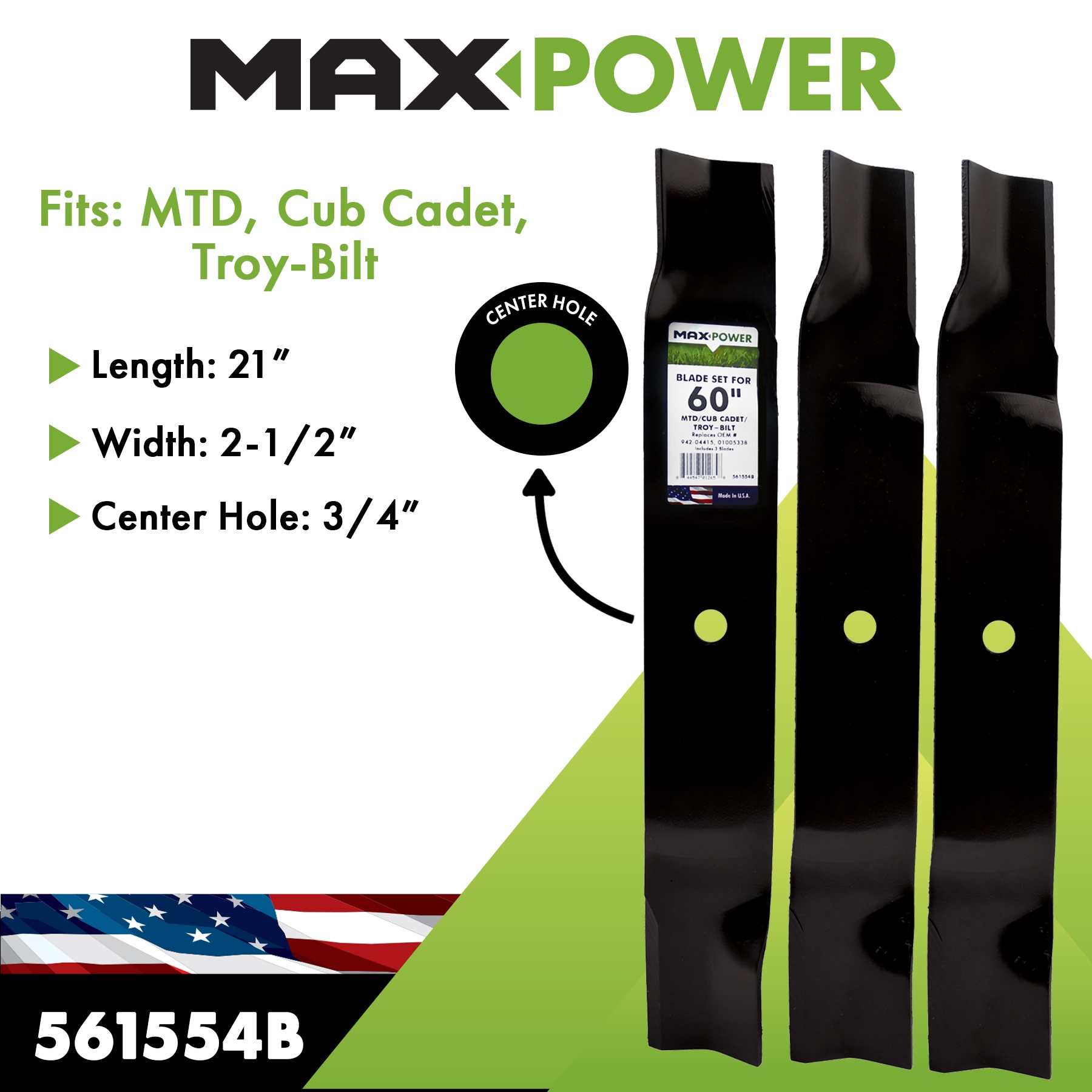 MaxPower 561554B Ope-Mower-Blades - View #2