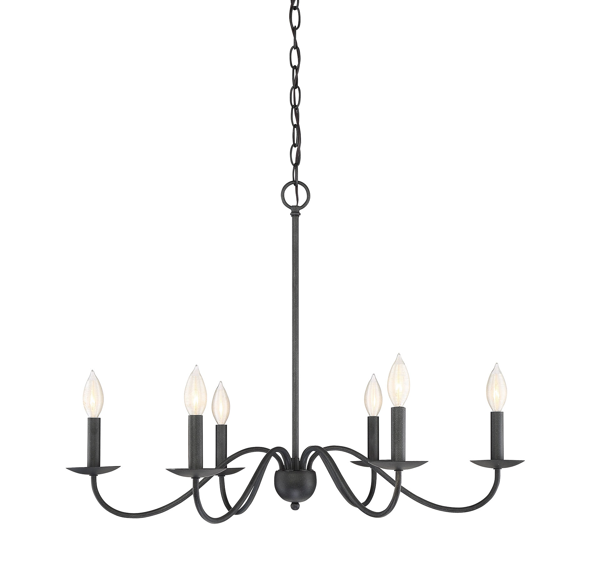 Meridian Lite Trends M10042AI Meridian 6 -Light Brushed Bronze Farmhouse For Use in Bedrooms, Dining Rooms, Foyers, Kitchens, Living Rooms Chandelier