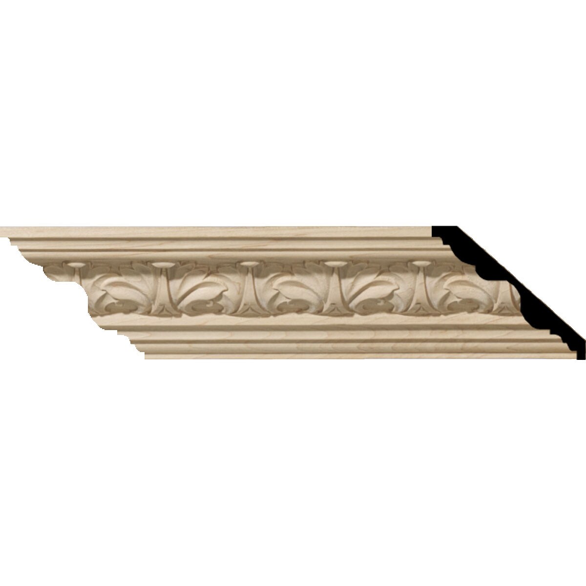 Ekena Millwork MLD03X03X05ACCH Acanthus Leaf Carved Wood 3-1/4-in x 7-ft 10-1/2-in Cherry Unfinished Wood MLD03X03X05ACCH Crown Moulding