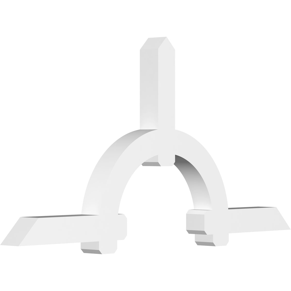 Ekena Millwork GBP096X48X0606ERI00 Ericson White PVC Gable bracket