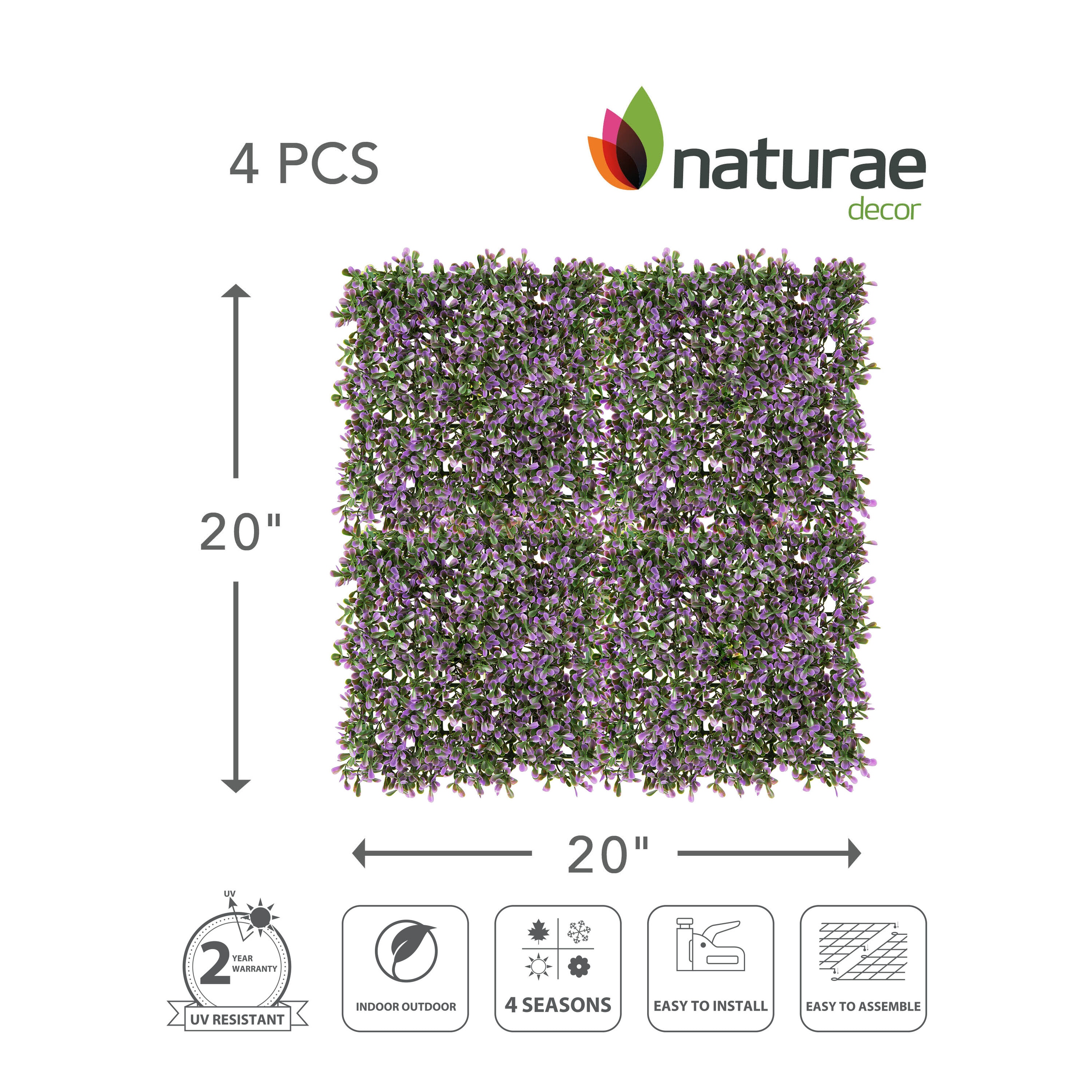 naturae decor MTR2020-8004B-4PK Garden-Trellis - View #3