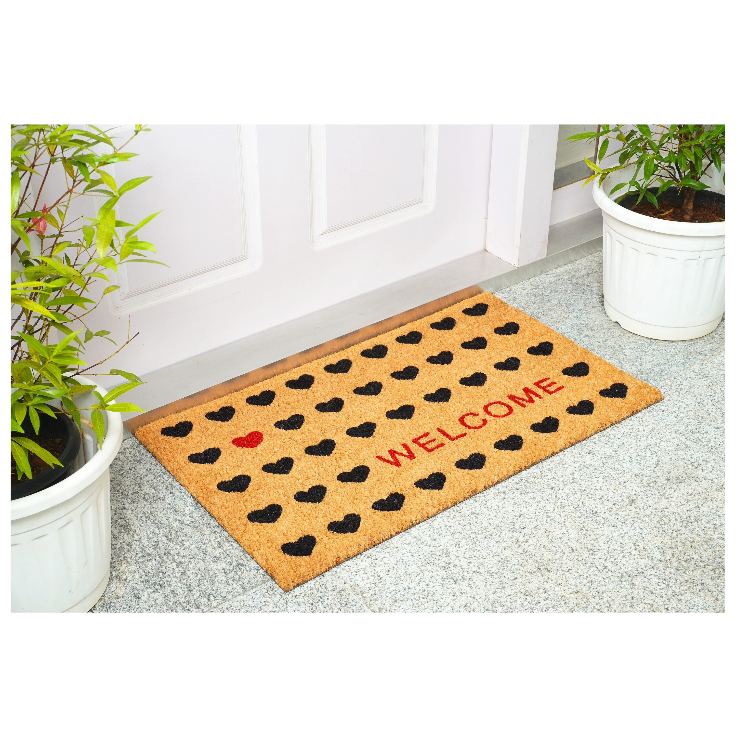 Eco-Friendly Coir Rectangular Welcome Outdoor Doormat