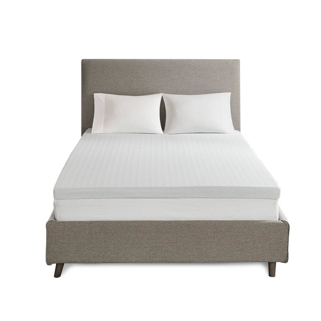 Gracie Mills 2930-61ISAB Callahan All Season 3 Inch Reversible Cooling Gel Memory Foam Mattress Topper with Cover