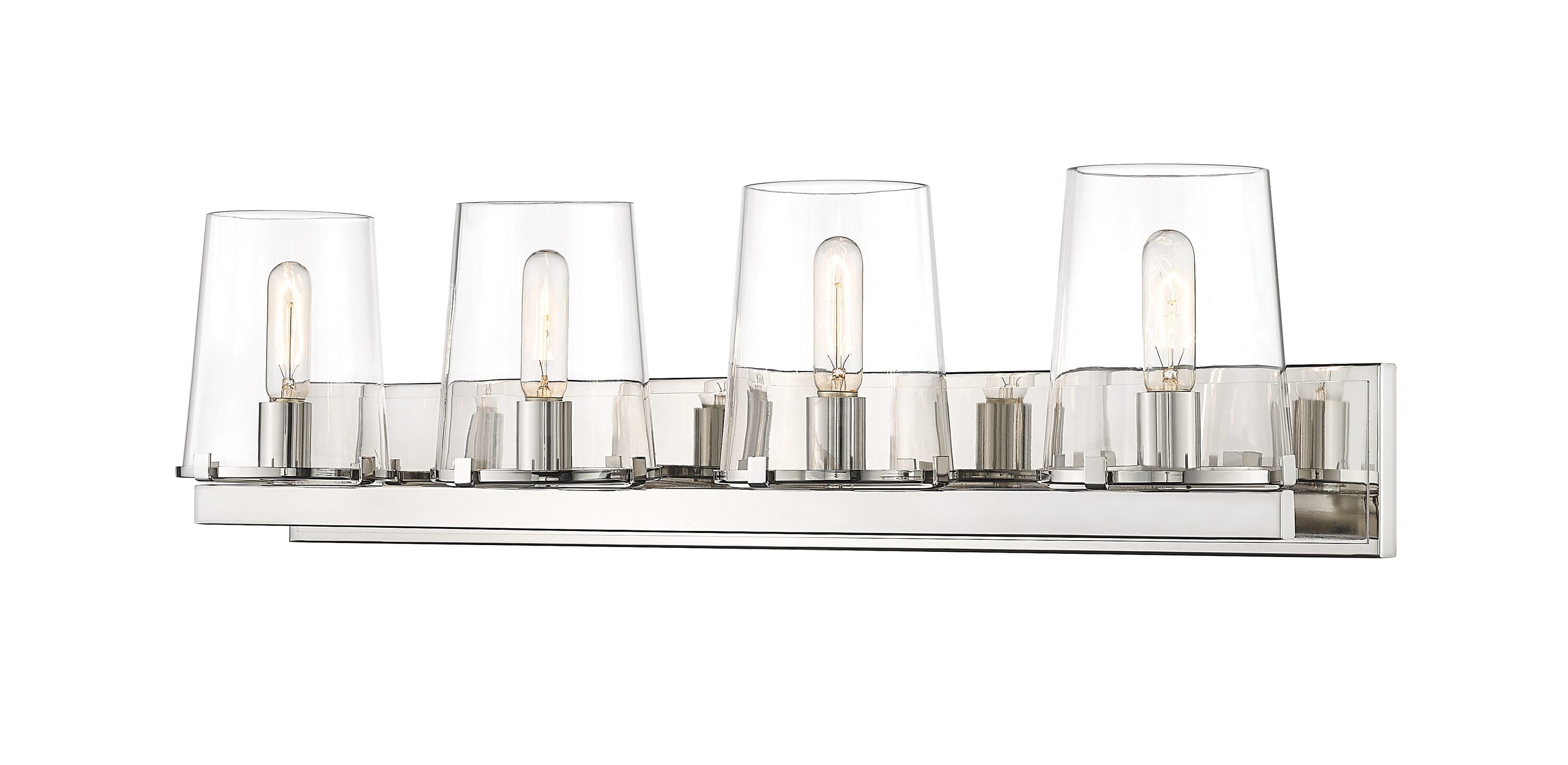 Z-Lite 3032-4V-PN Callista 37.5-in 4 -Light Polished Nickel Transitional Vanity light