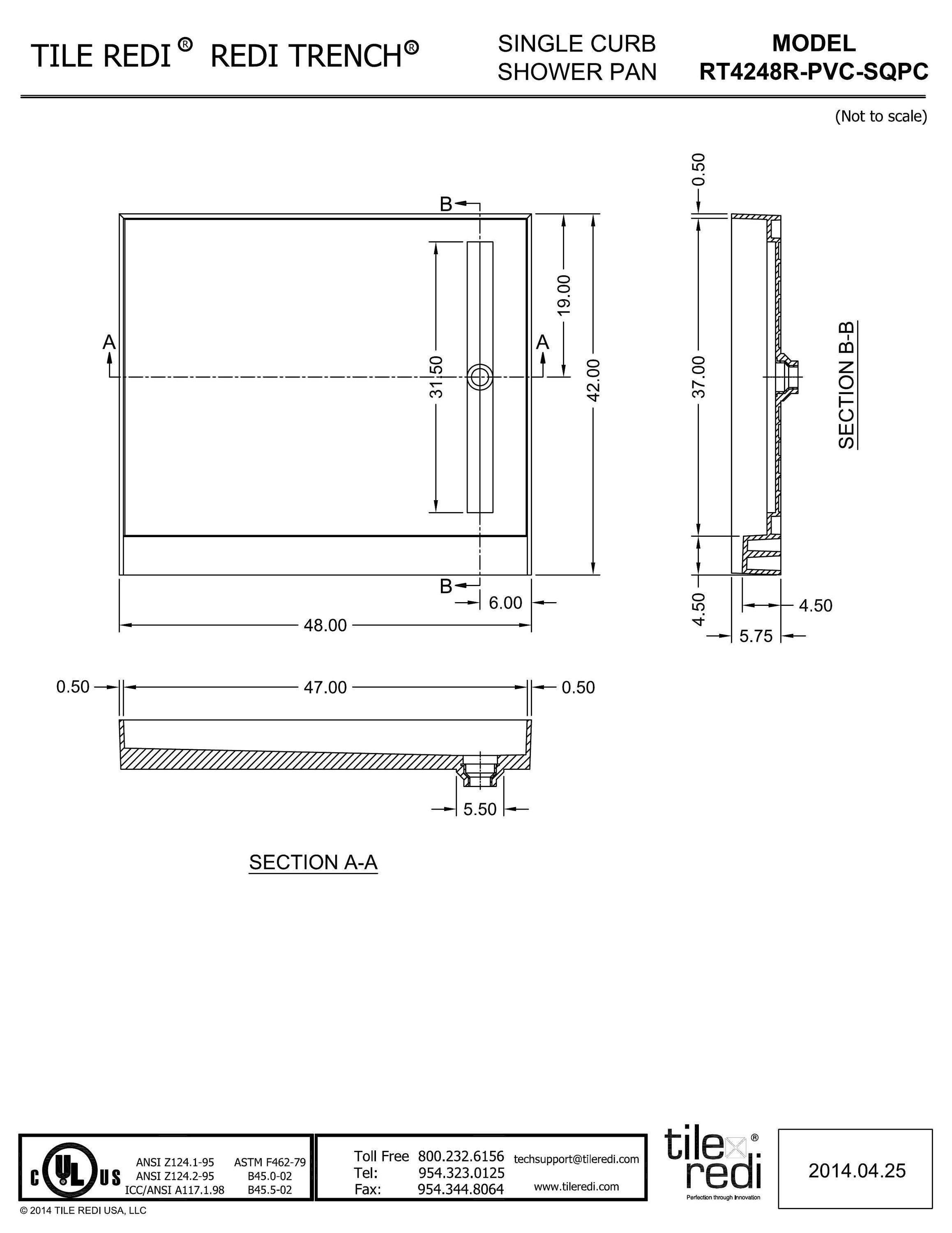 Tile Redi RT4248R-PVC-SQPC Shower-Floors - View #10