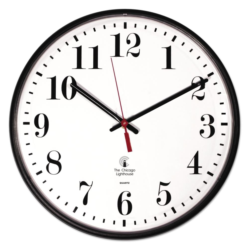 Chicago Lighthouse ILC67300002 Quartz Slimline Analog Round Wall Modern