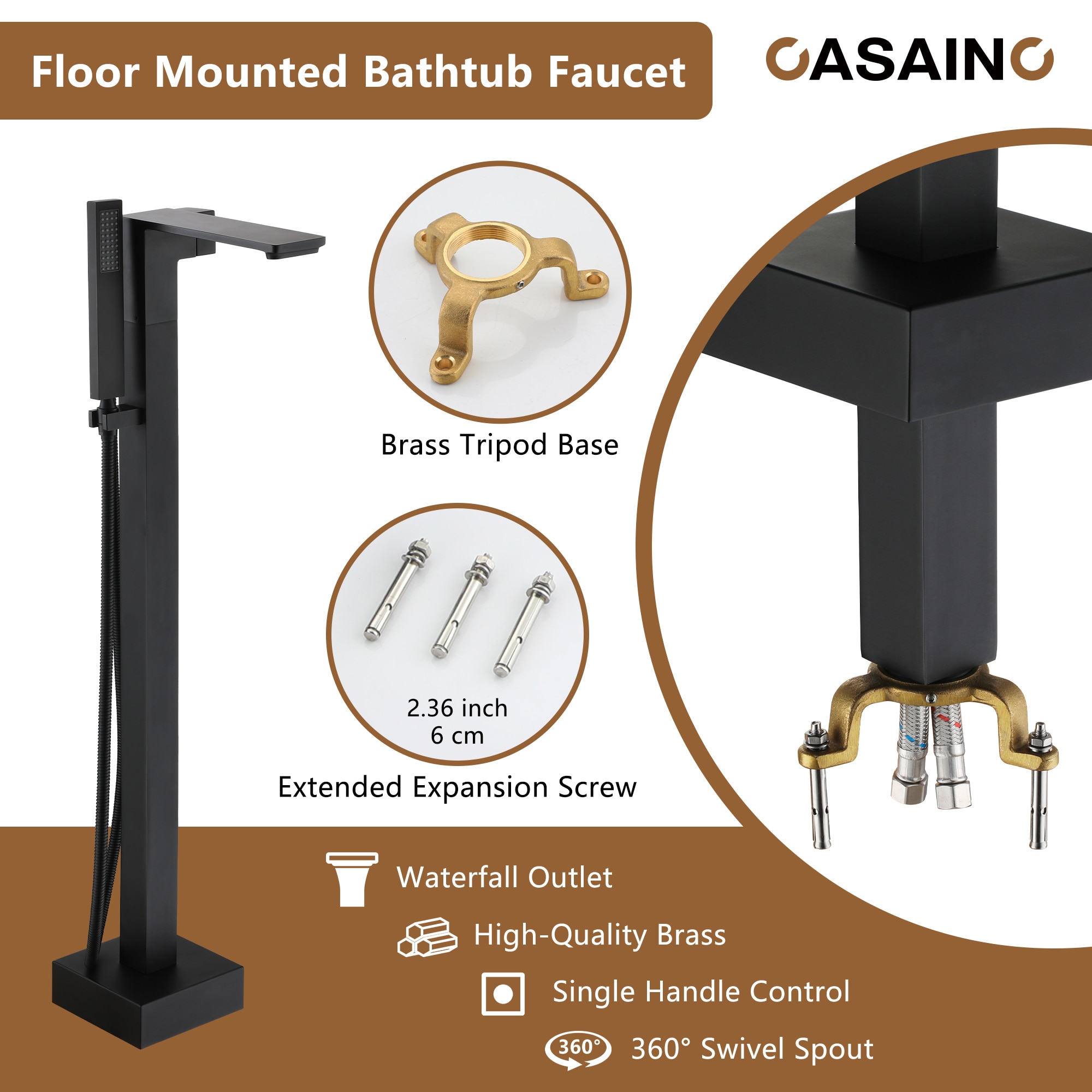 CASAINC MCS182-10BG Roman-Tub-Faucets - View #7