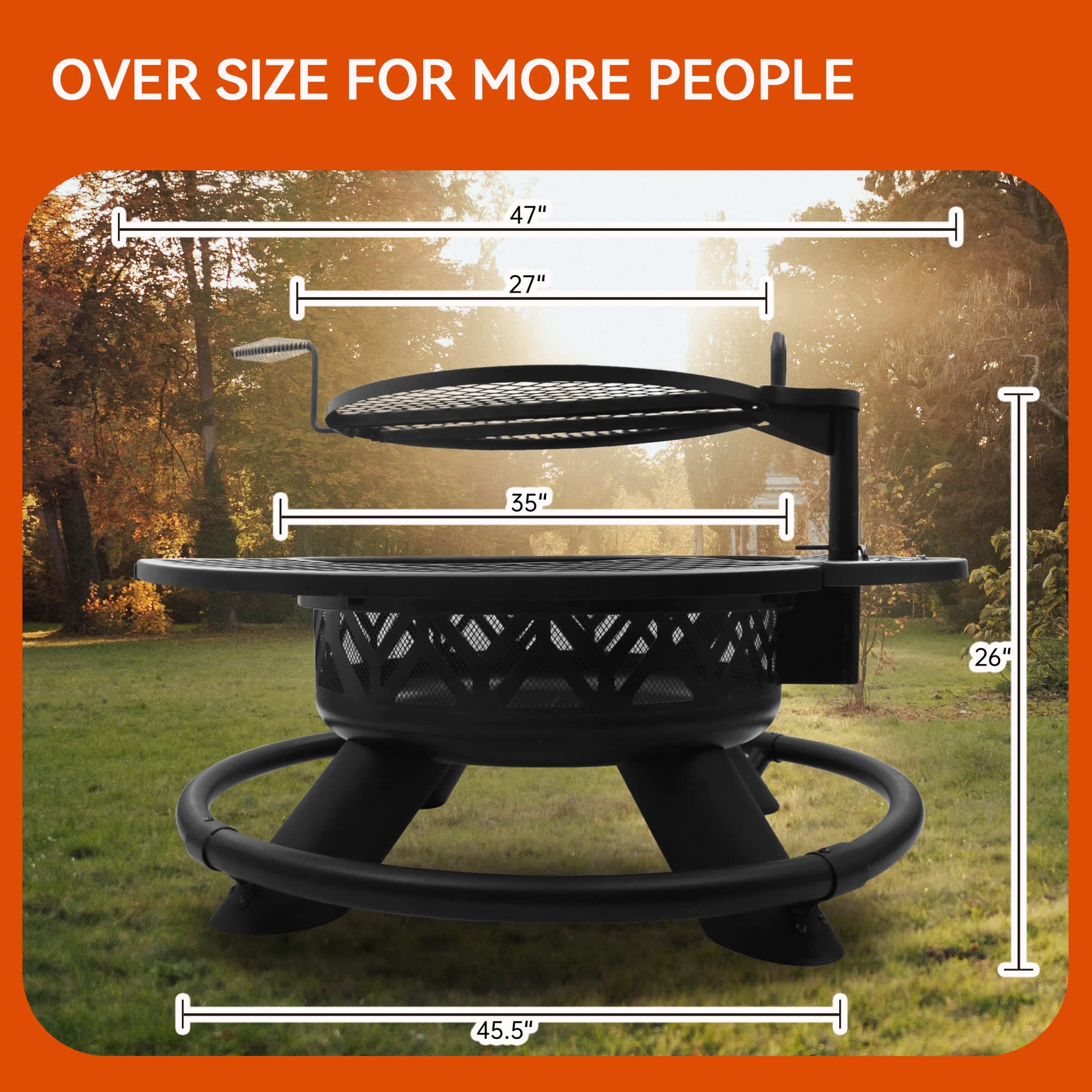 Bestier USLOW-O700711C-BLK Outdoor-Woodburning-Firepits - View #8