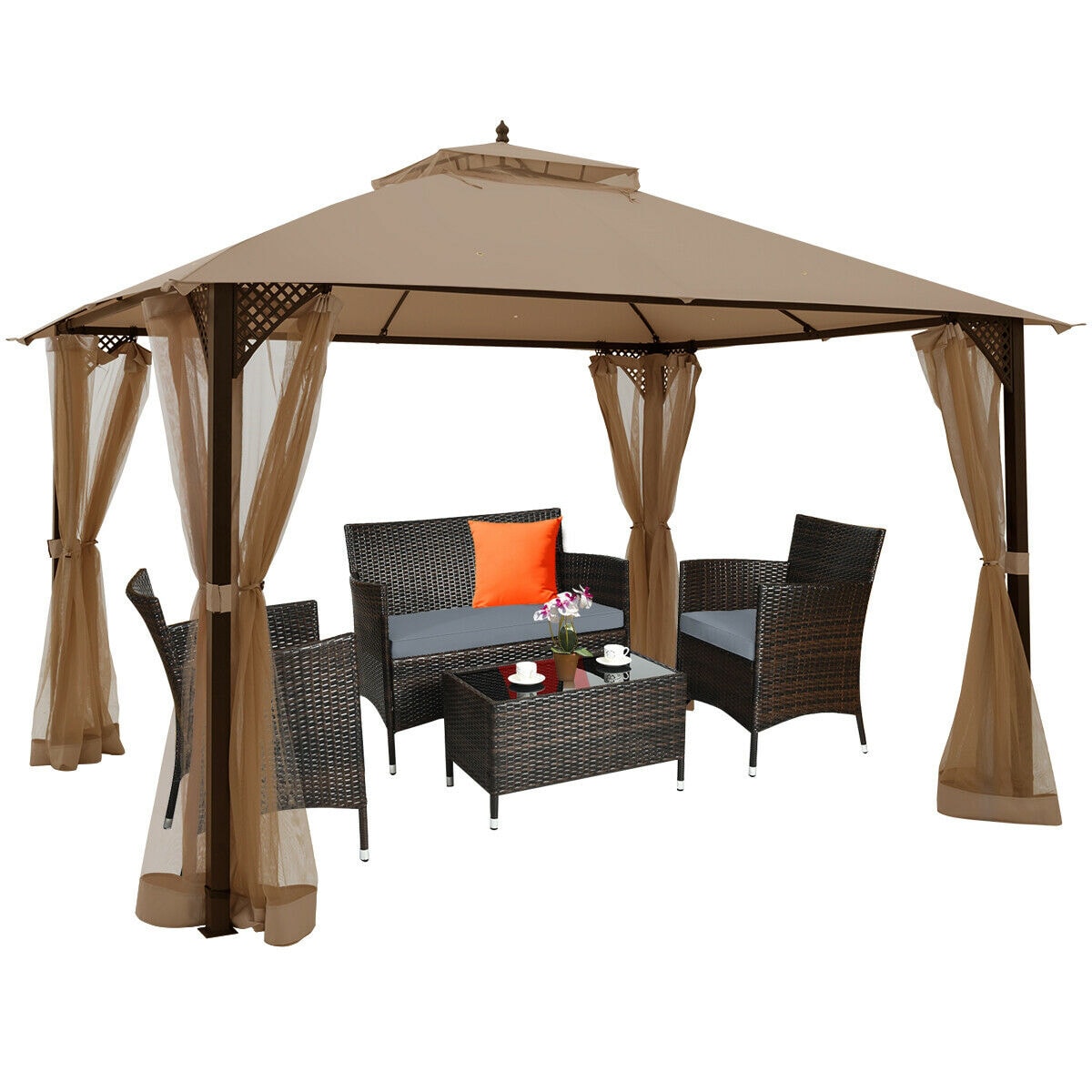 Forclover HYFE-70382CF Wood-Resin-Gazebos - View #5