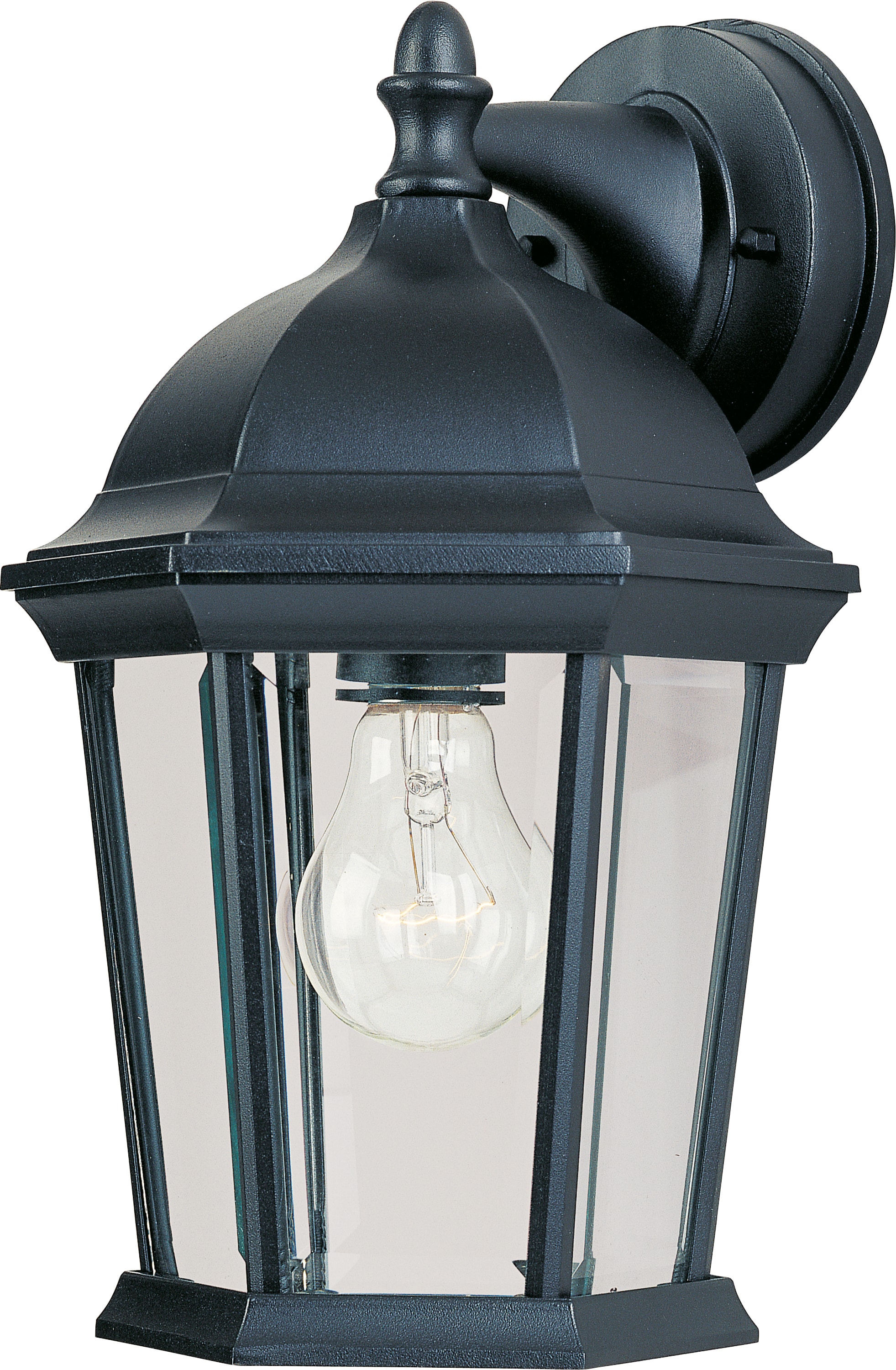 Maxim Lighting 1024BK Builder Cast 1 -Light 12.0000-in H Matte Black Hardwired Outdoor Wall Light