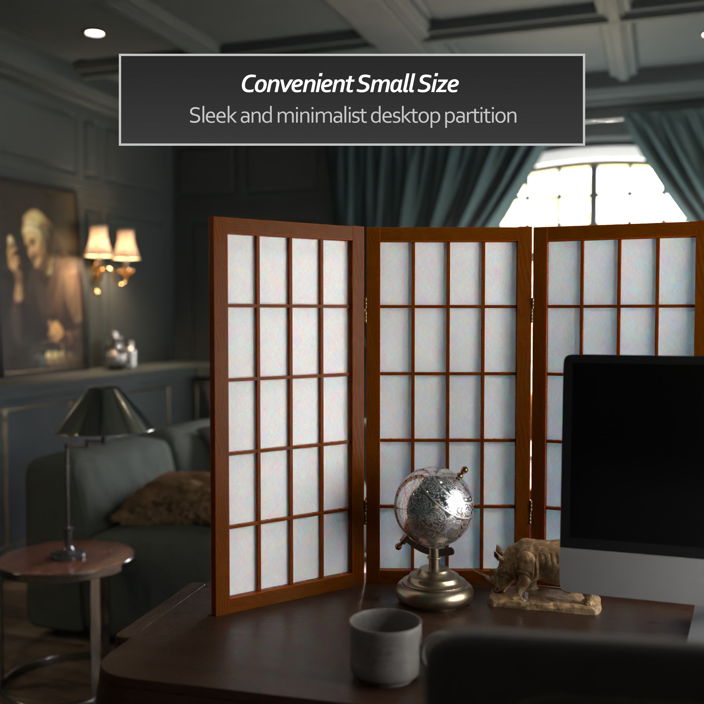 Oriental Furniture WP24-WAL-3P Indoor-Privacy-Screens - View #3