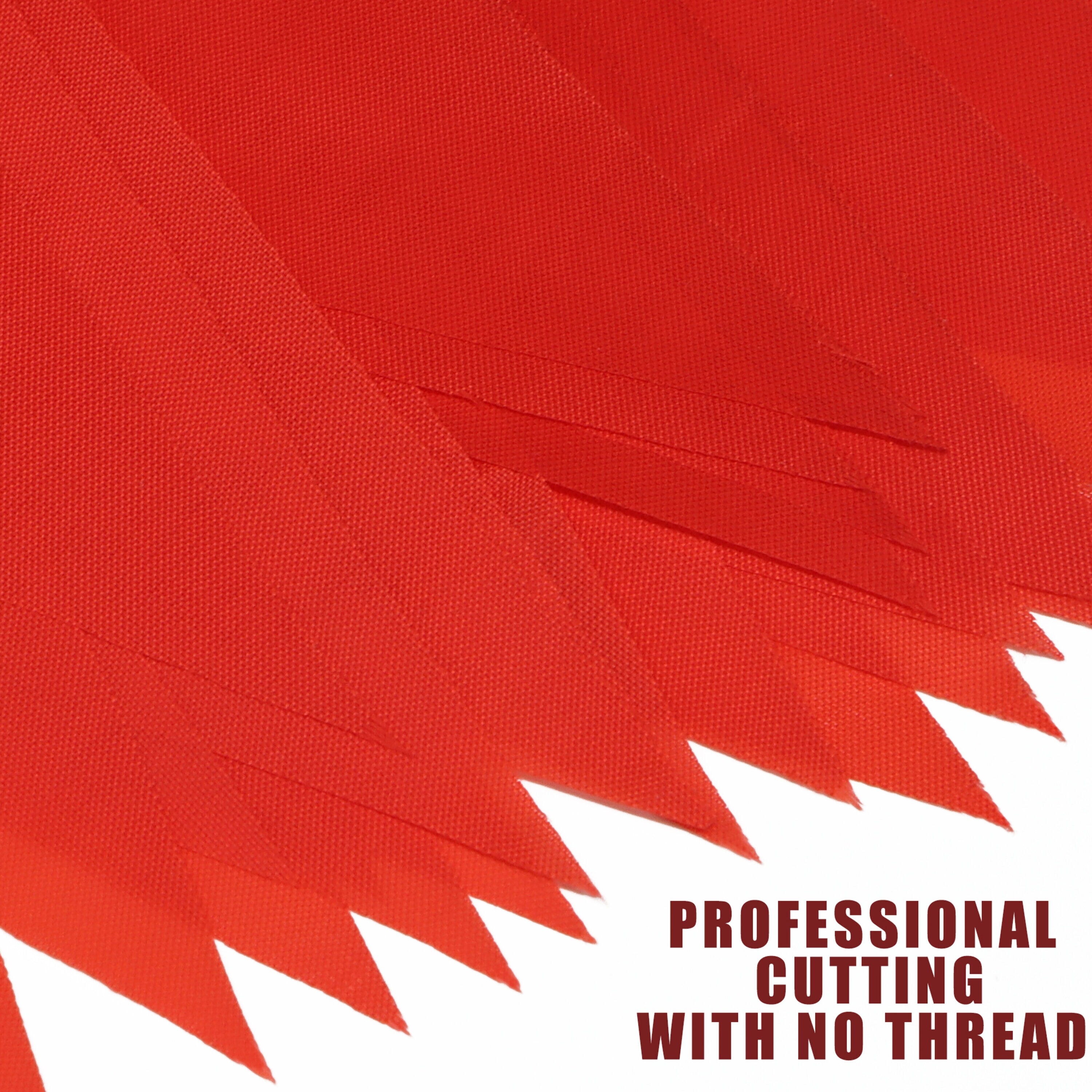 Solid Red Pennant Banner with Ribbon for Birthday Parties