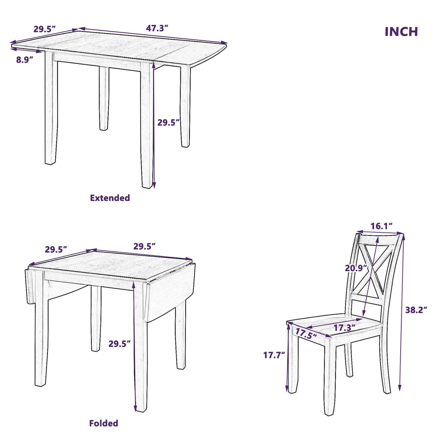 Mondawe MD-TP64AAD Dining-Sets - View #7
