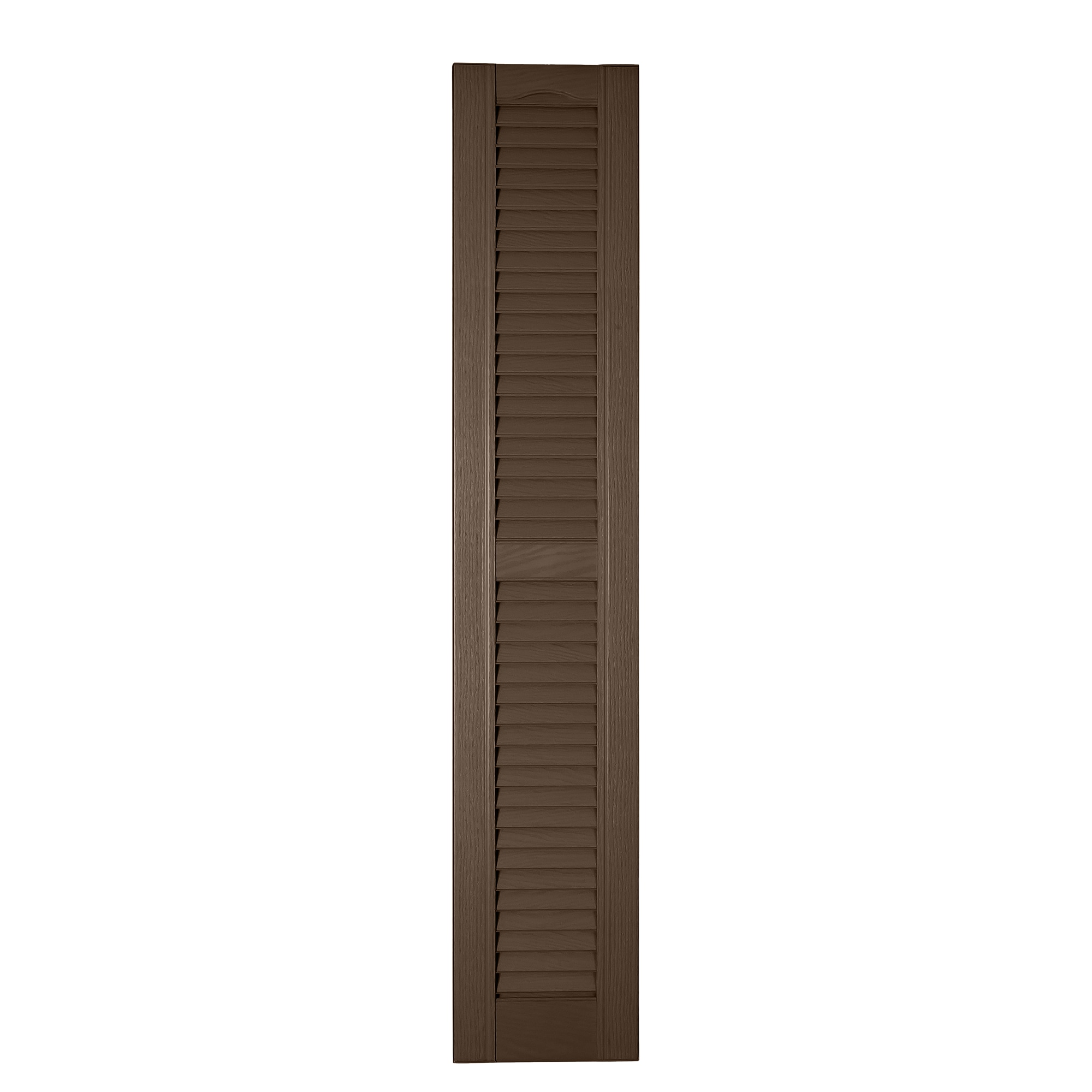 RELIABILT LVRCT0972018 9-in W x 72-in H Bronze Louvered Polypropylene Exterior Shutters ( 2 -Pack )