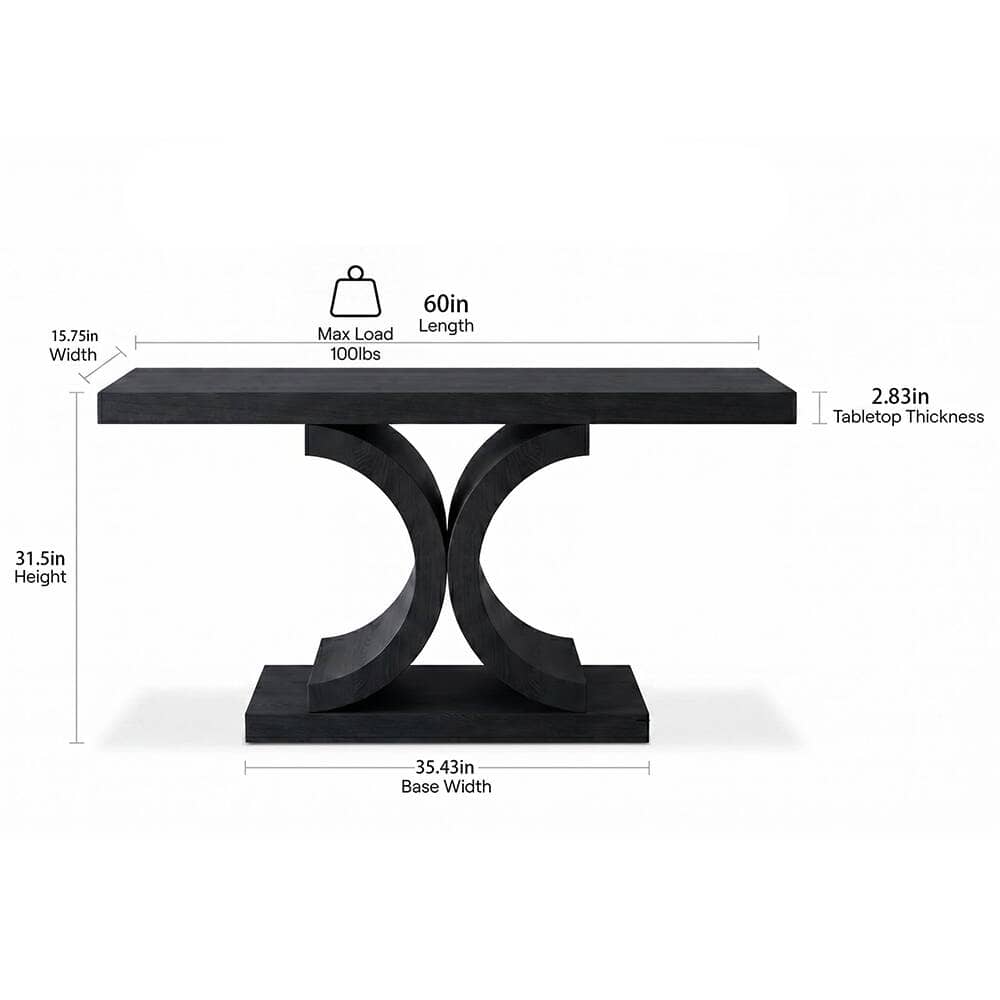 Coolbibila JYM-CONSOLE-BLACK Console-Sofa-Tables - View #3