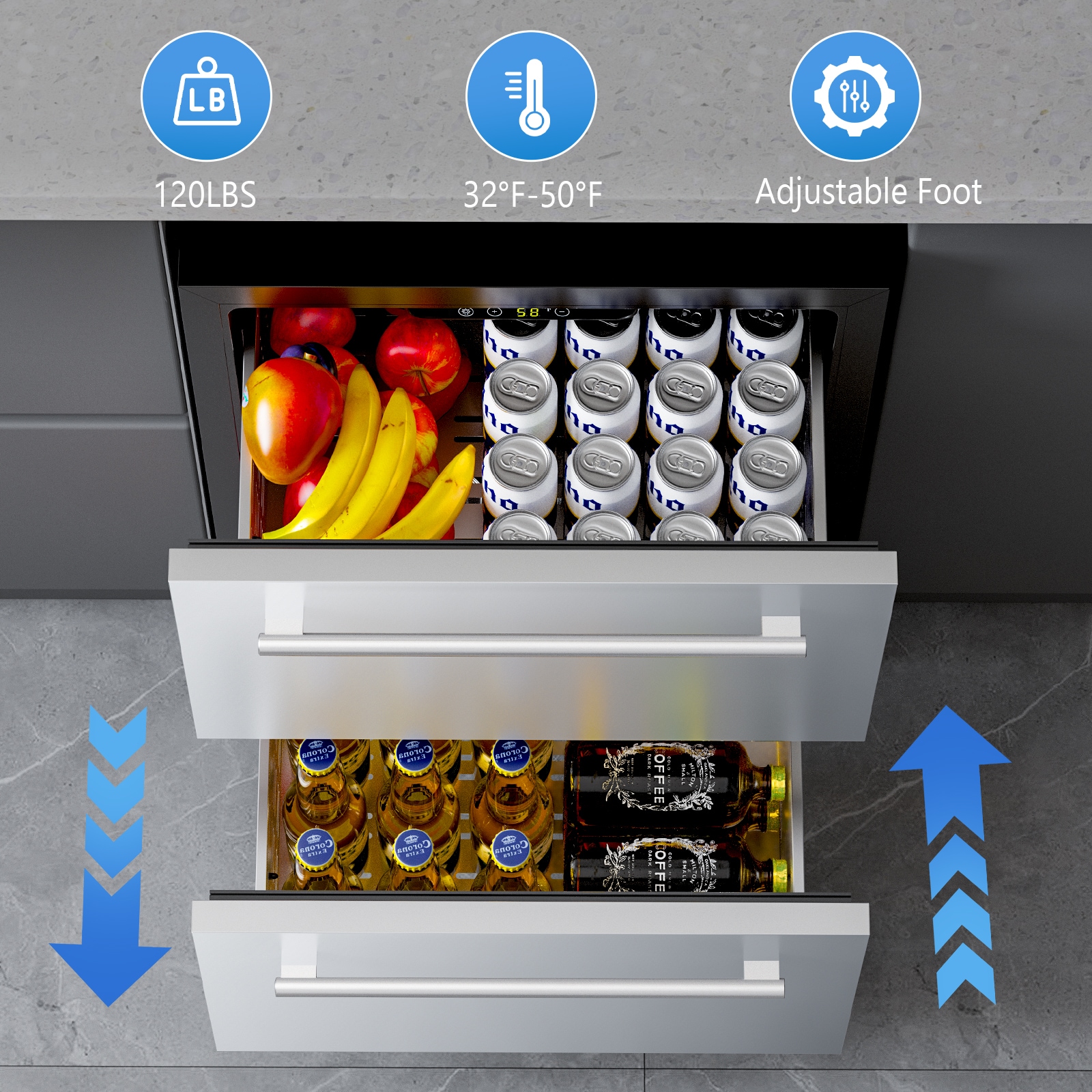 COWSAR LSRF-F58145 Drawer-Refrigerators - View #4