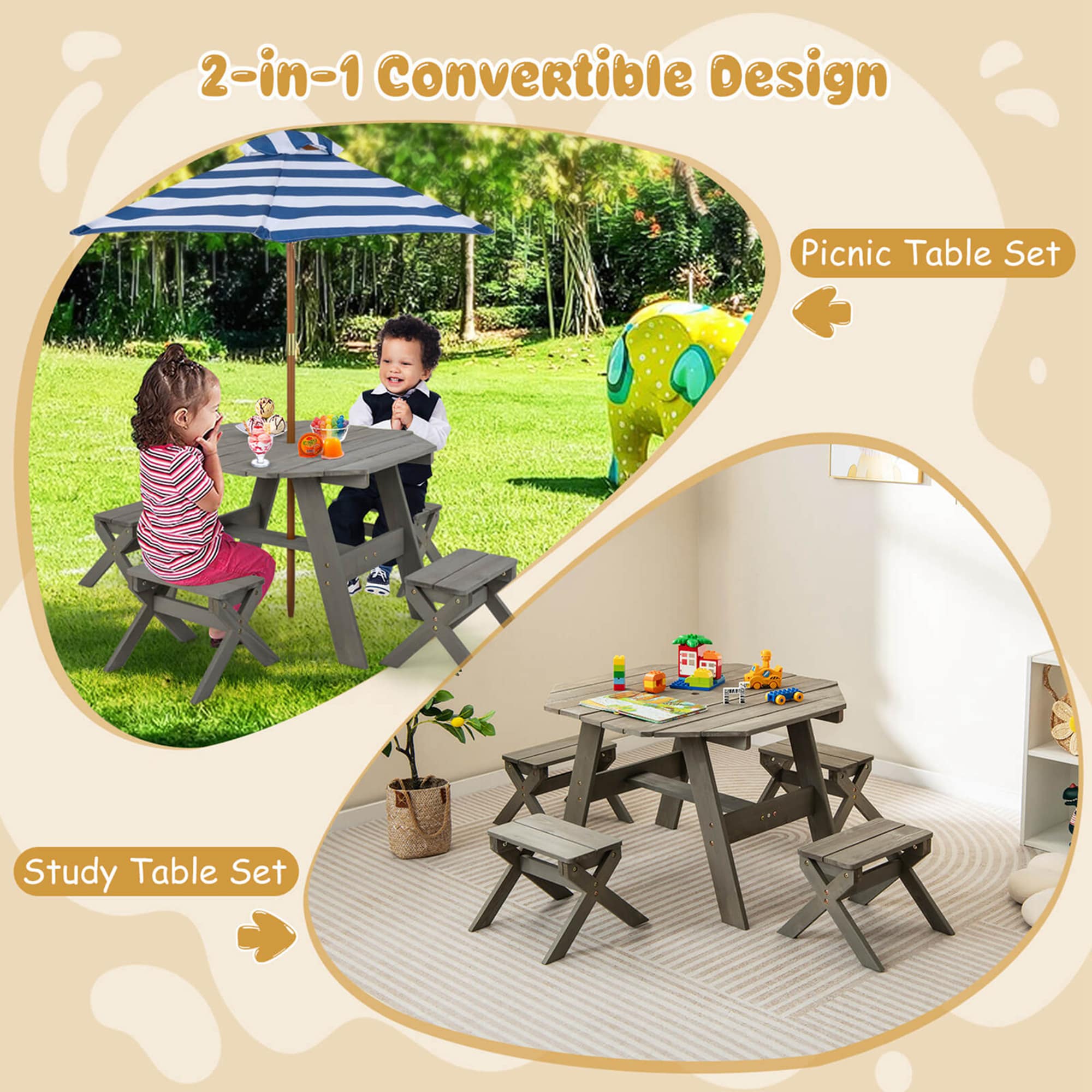 Costway HCST02805 Accent-Table-Sets - View #8