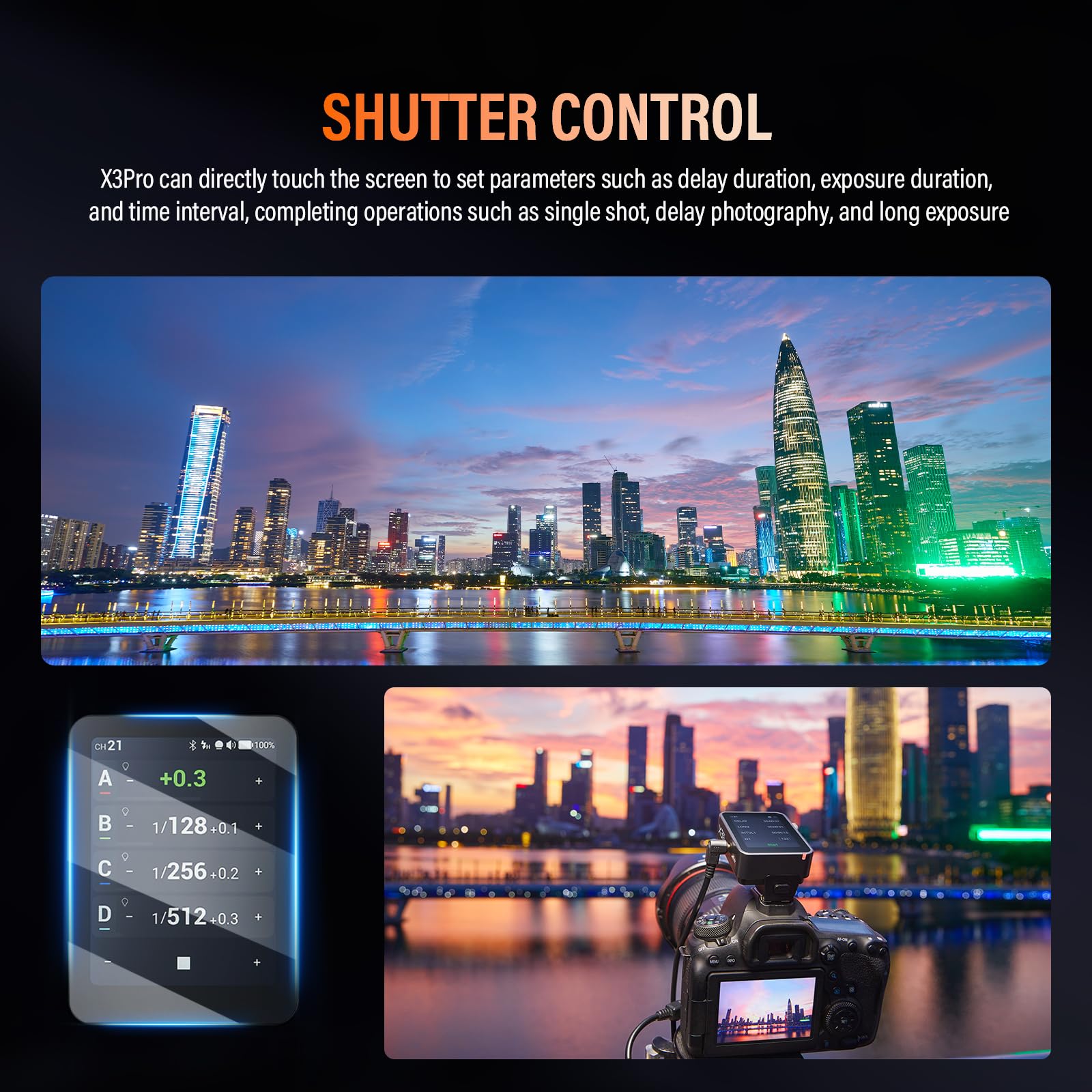 Oyezvary X3 Pro C TTL Wireless Flash Trigger for Canon 24GHz LCD ...