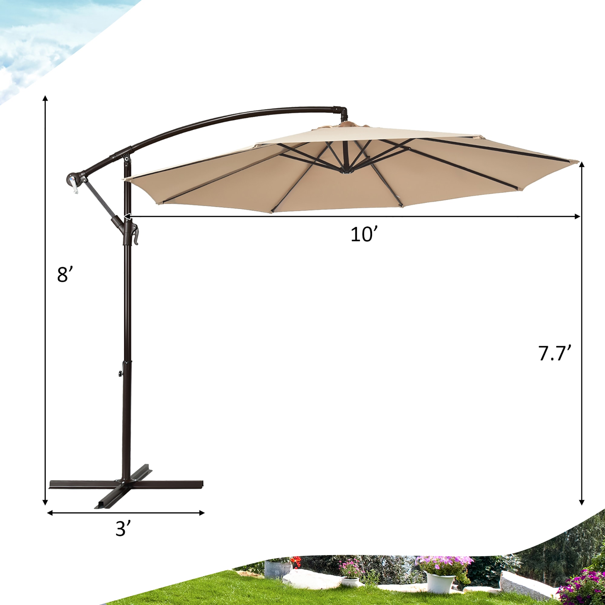 Costway OP70703BE Umbrellas-2 - View #9