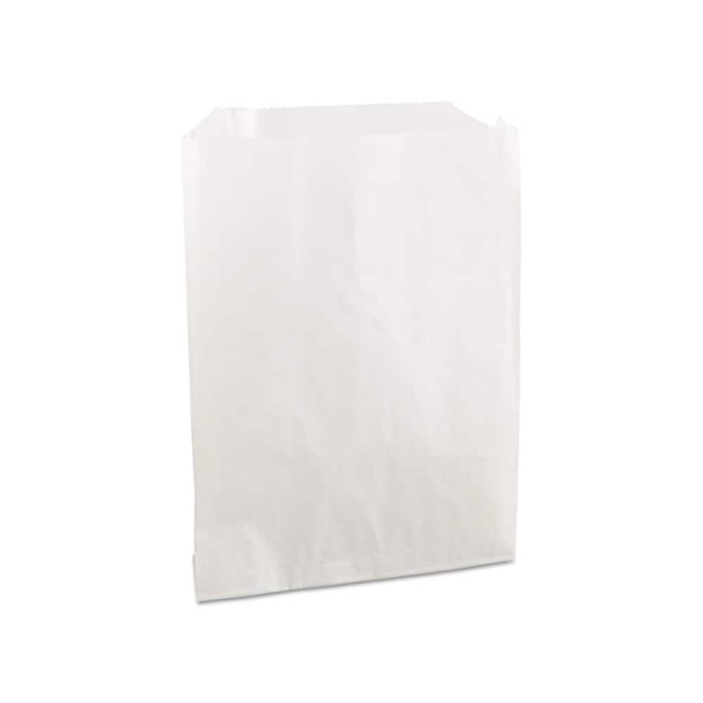 Bagcraft Grease-Resistant Single-Serve Bags 6-in x 0.75-in x 7.25-in White 2000 Bags/Carton