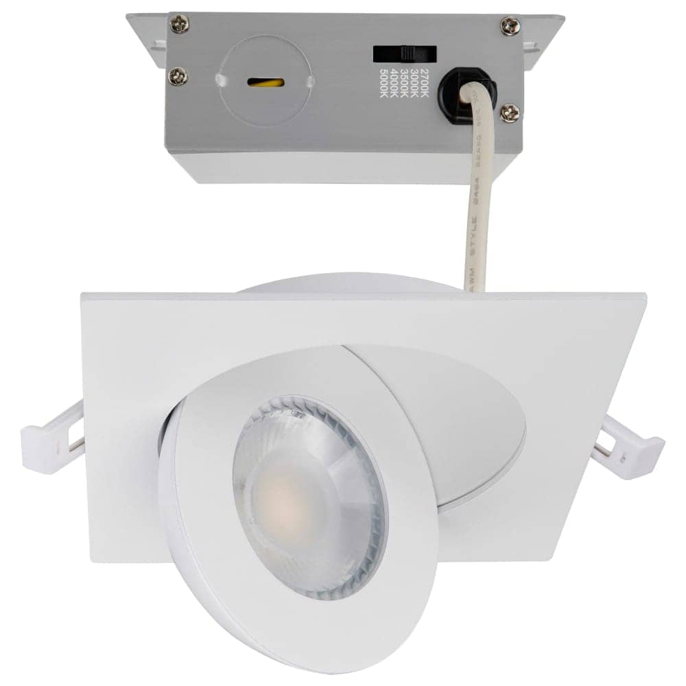 Satco  Lighting S11841 LED Canless Recessed Light 4.5 Inch Adjustable Recessed Trim IC Rated and Airtight