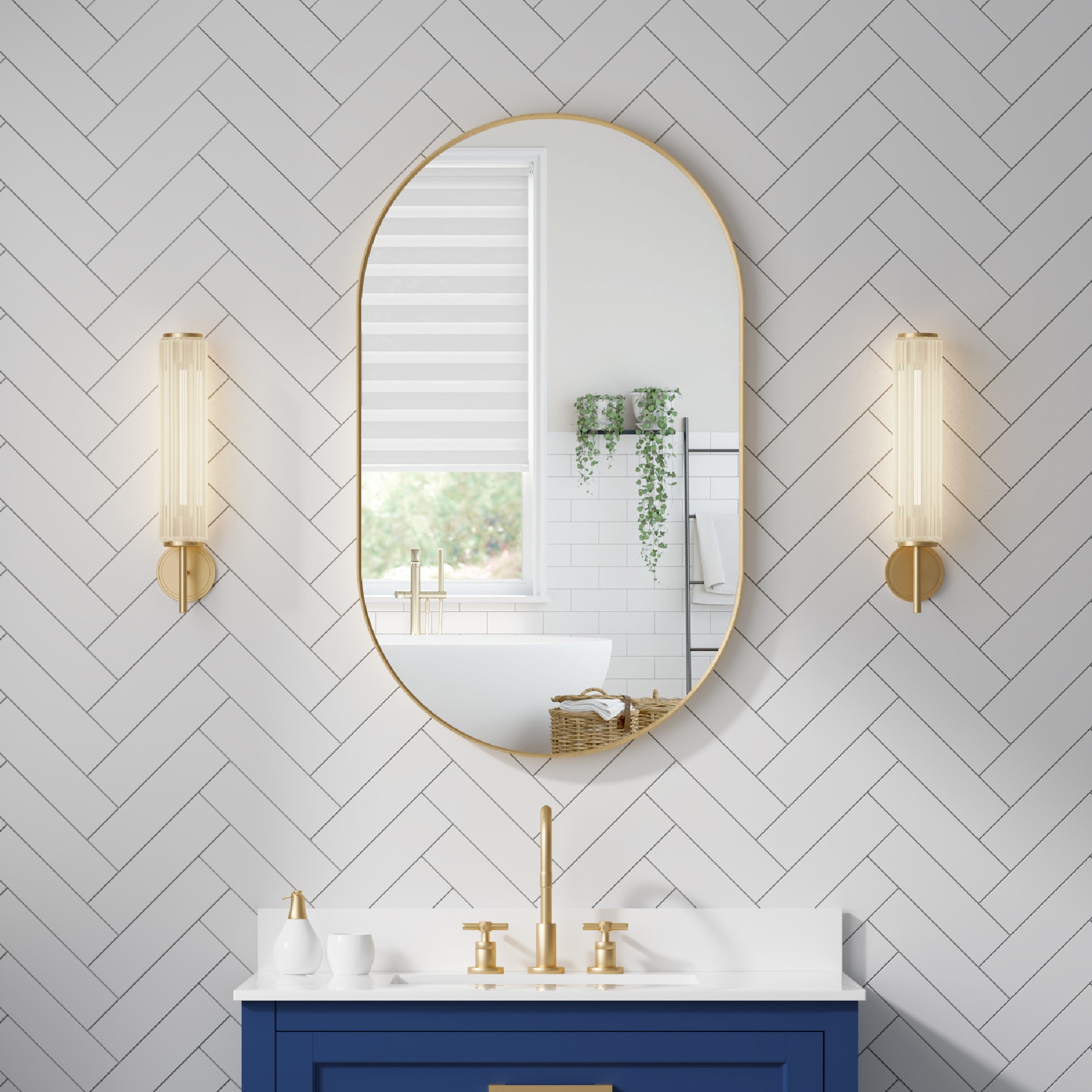 WELLFOR F2MR2440BG Framed-Bath-Mirrors - View #2