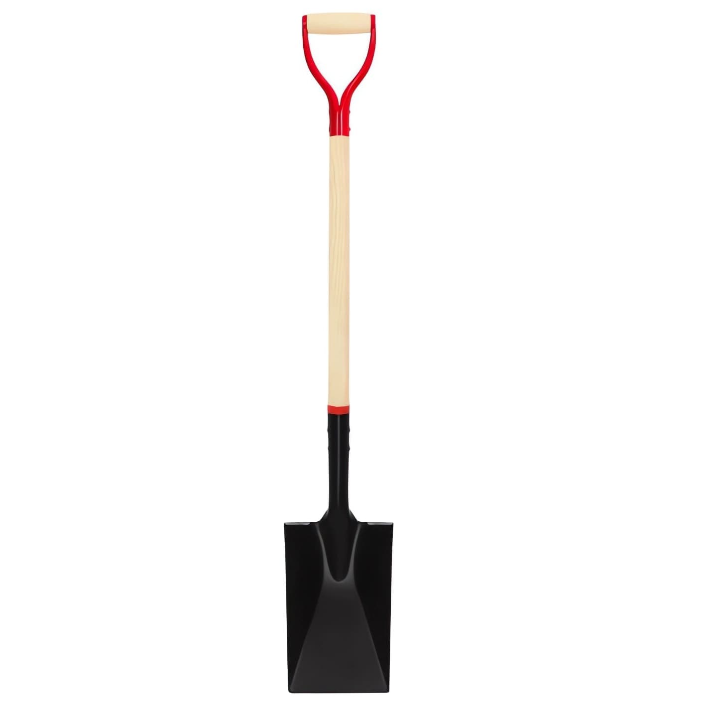 Rbied SD-01 Heavy Duty Spade Shovel for Digging with Wooden D-Handle for Gardening and Edging