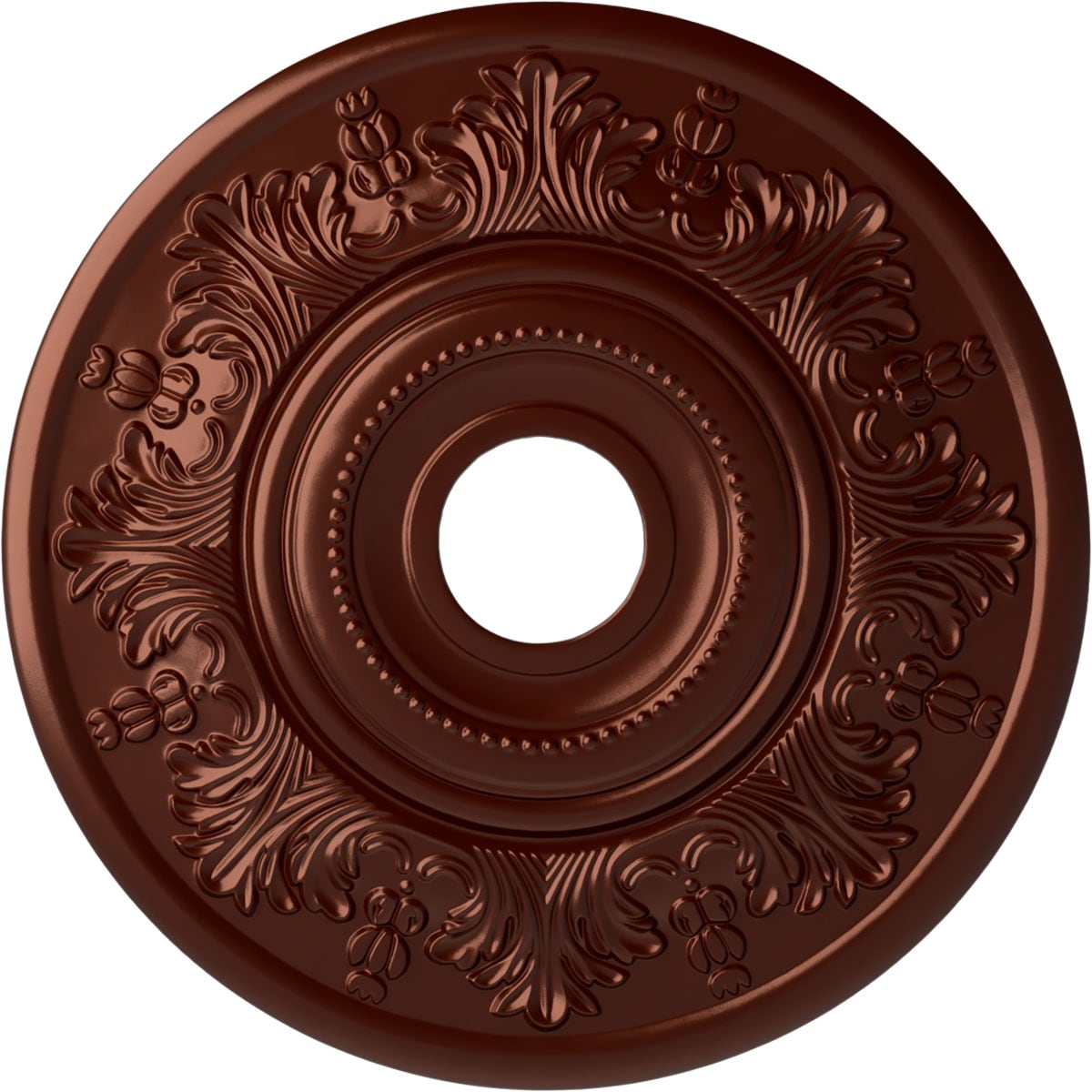 Ekena Millwork CM20VIACS Vienna 20-in W x 20-in L Painted Antique Copper Polyurethane Whole Ceiling Medallion