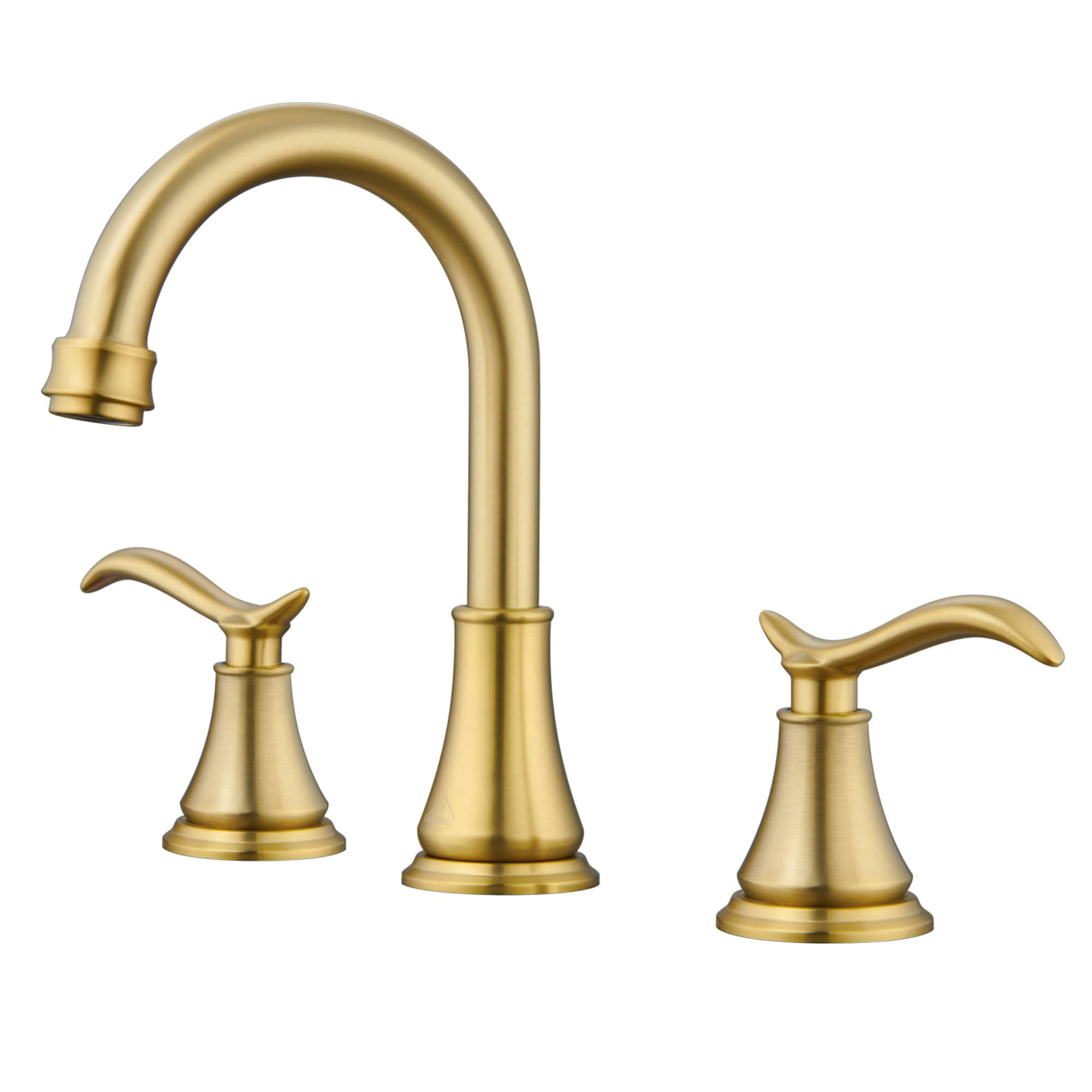 CASAINC Brushed Gold Widespread 2-Handle Bathroom Sink Faucet with ...