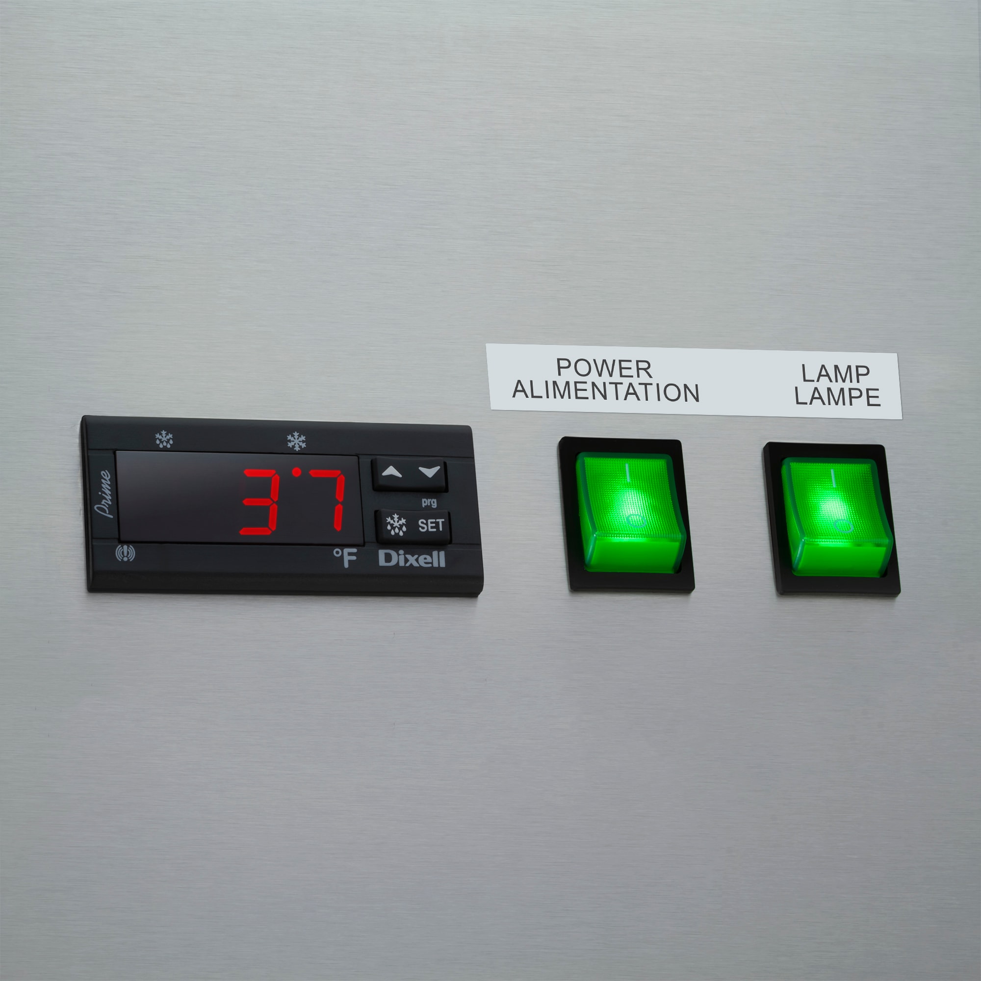 Stainless Steel Glass Door Commercial Refrigerator with LED Lighting