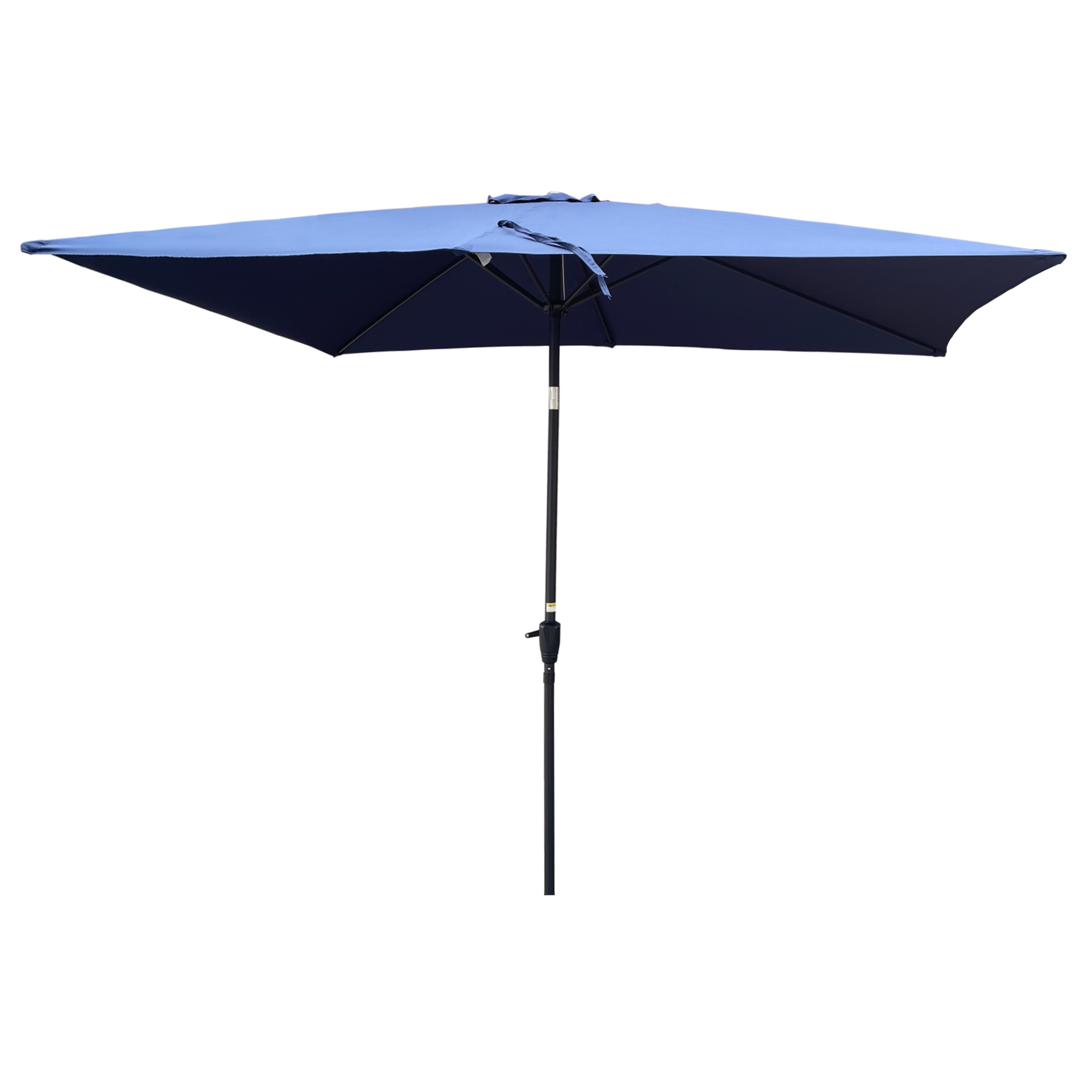 Kahomvis - 9-ft Steel Blue Crank Garden Patio Umbrella