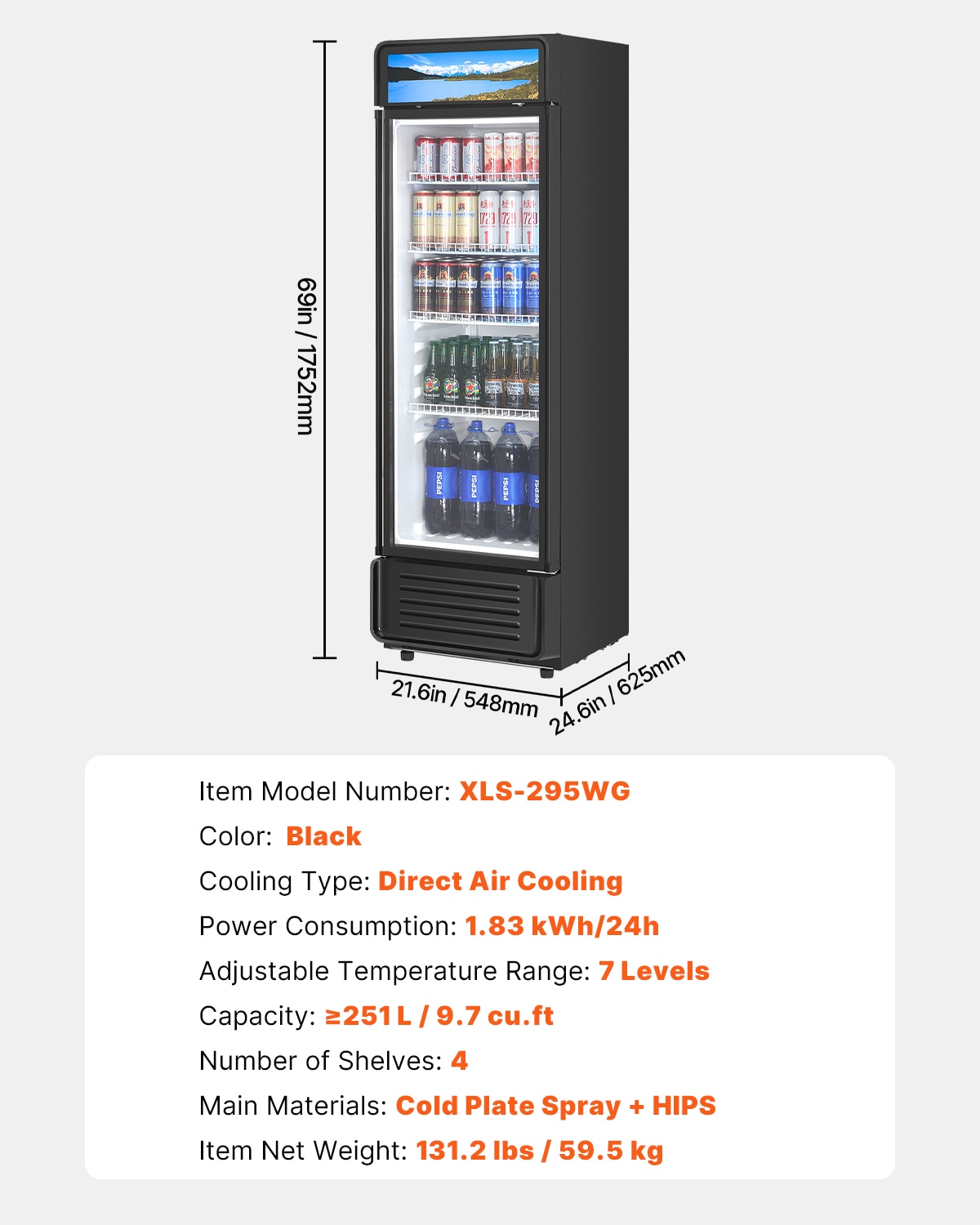 VEVOR BLZBXGL48110VWDTZV1 Commercial-Refrigerators - View #8
