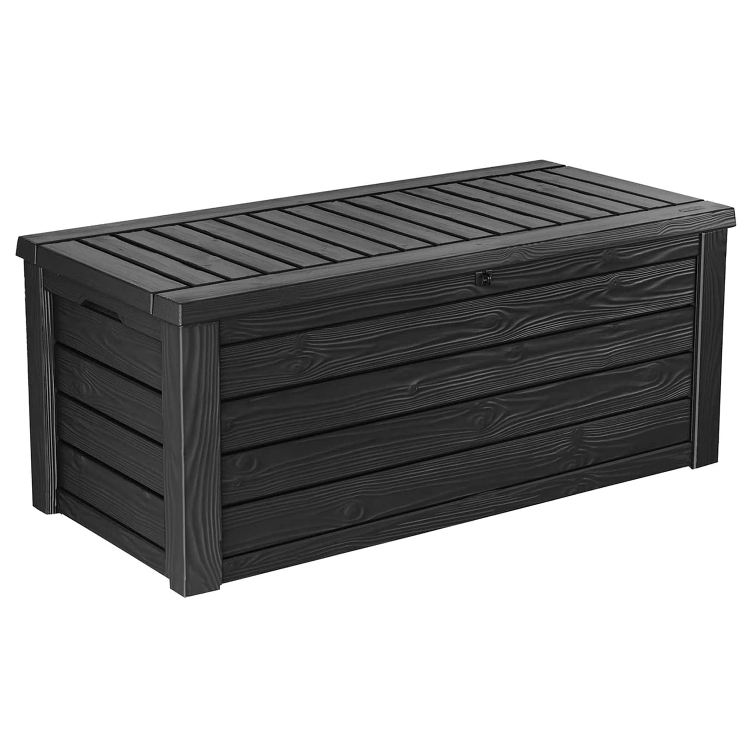 Keter Westwood Dark Gray Resin 150 Gallon Deck Storage Box Set