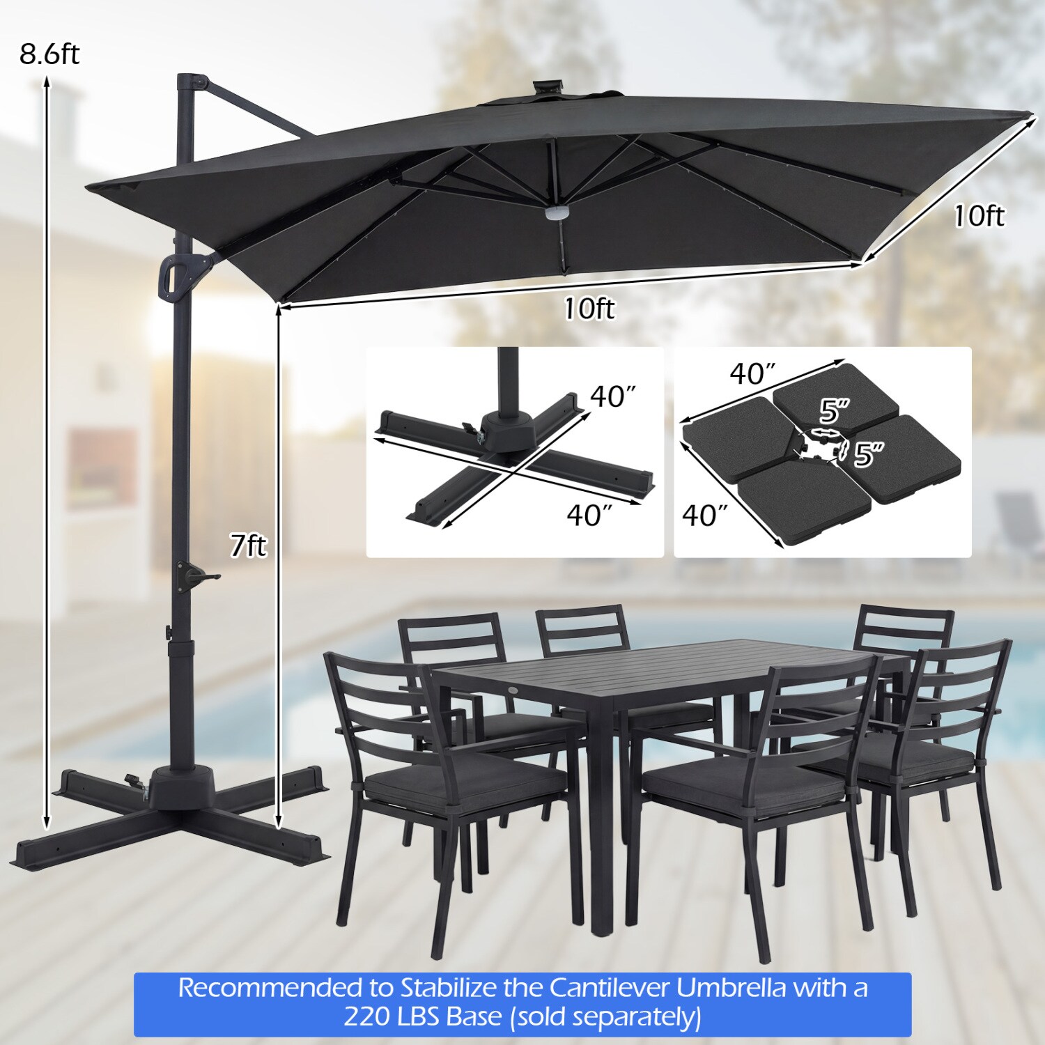abccanopy patio umbrella ABCCANOPY 7.5FT Patio Umbrella with Push Button Tilt - On Sale - Bed Bath &  Beyond