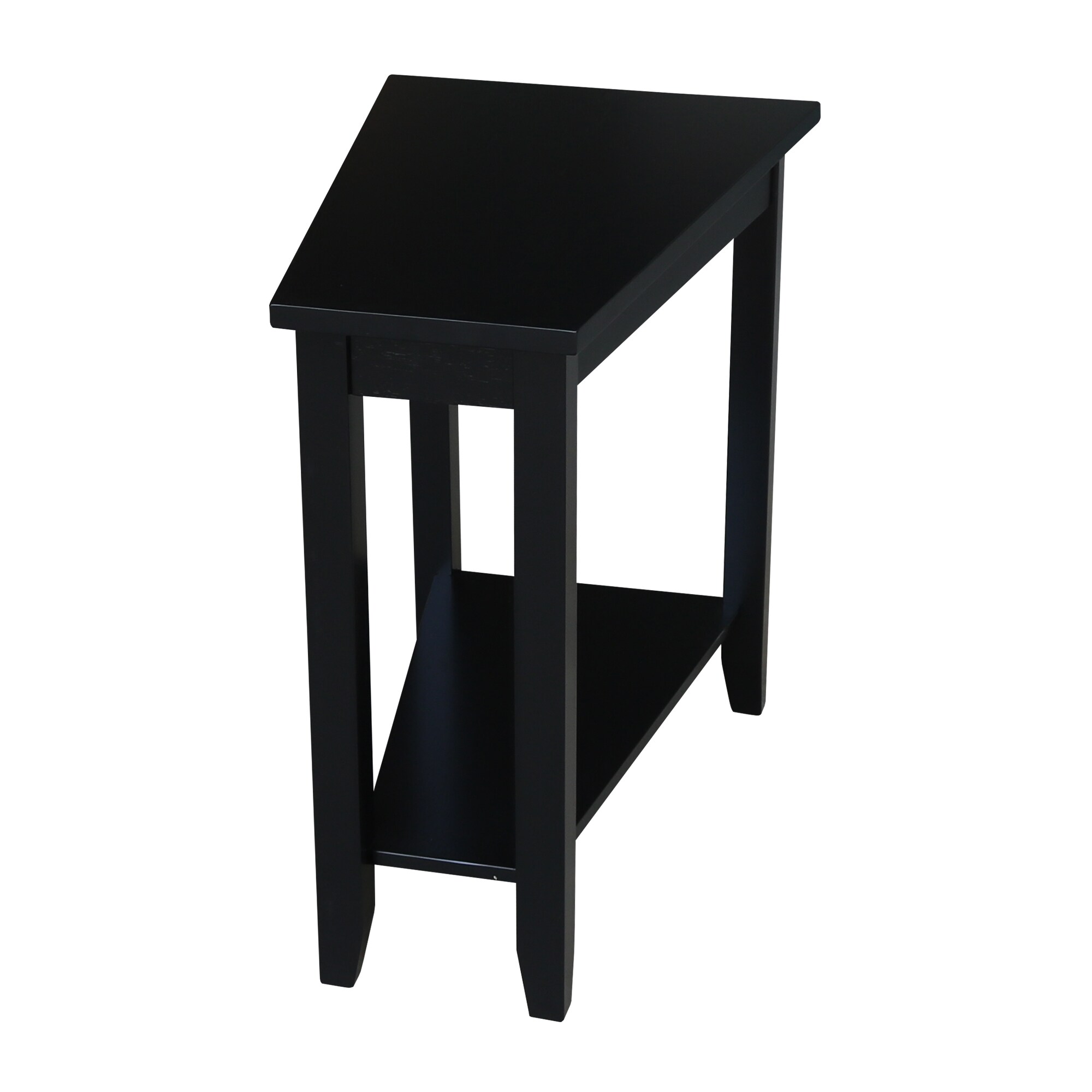 International Concepts Keystone 24 in W x 24 in H Black Wood End Table with Storage Assembly Required OT46 45 at Lowes