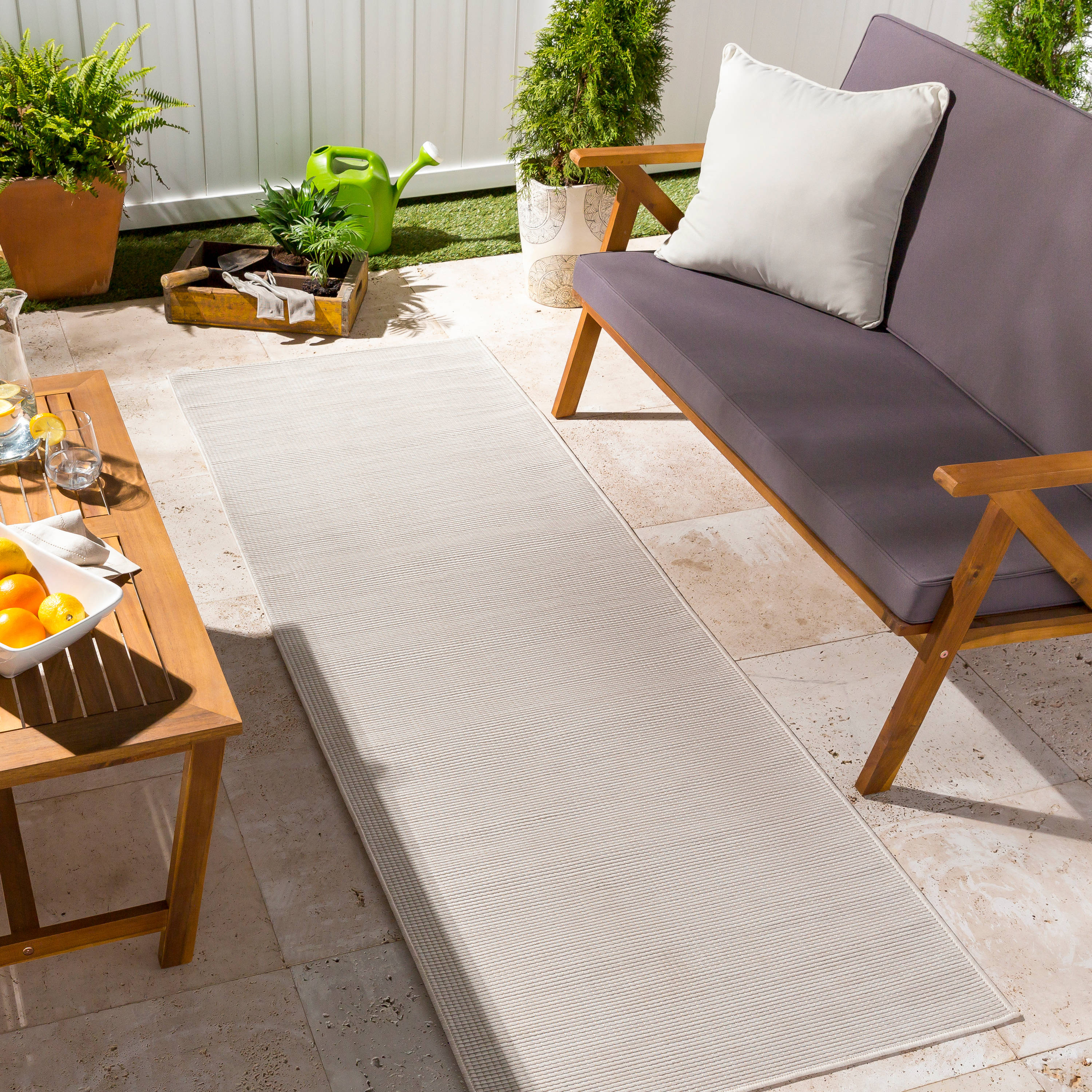 Artistic Weavers PSA2316-2773 Pasadena 3 X 8 Gray Indoor/Outdoor Abstract Oriental Runner Rug