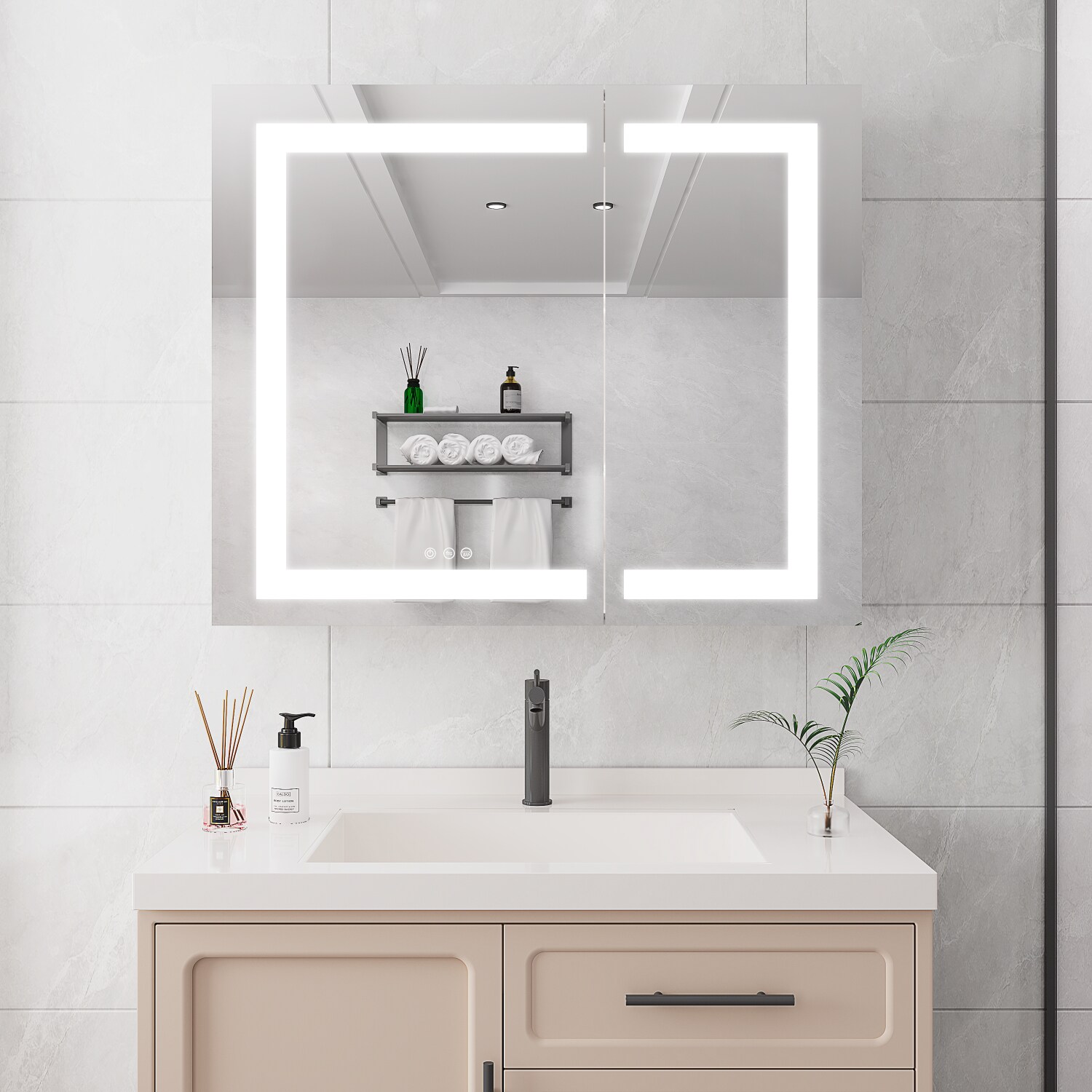 Lirago FXL20610-607B72 Framed-Bath-Mirrors - View #3